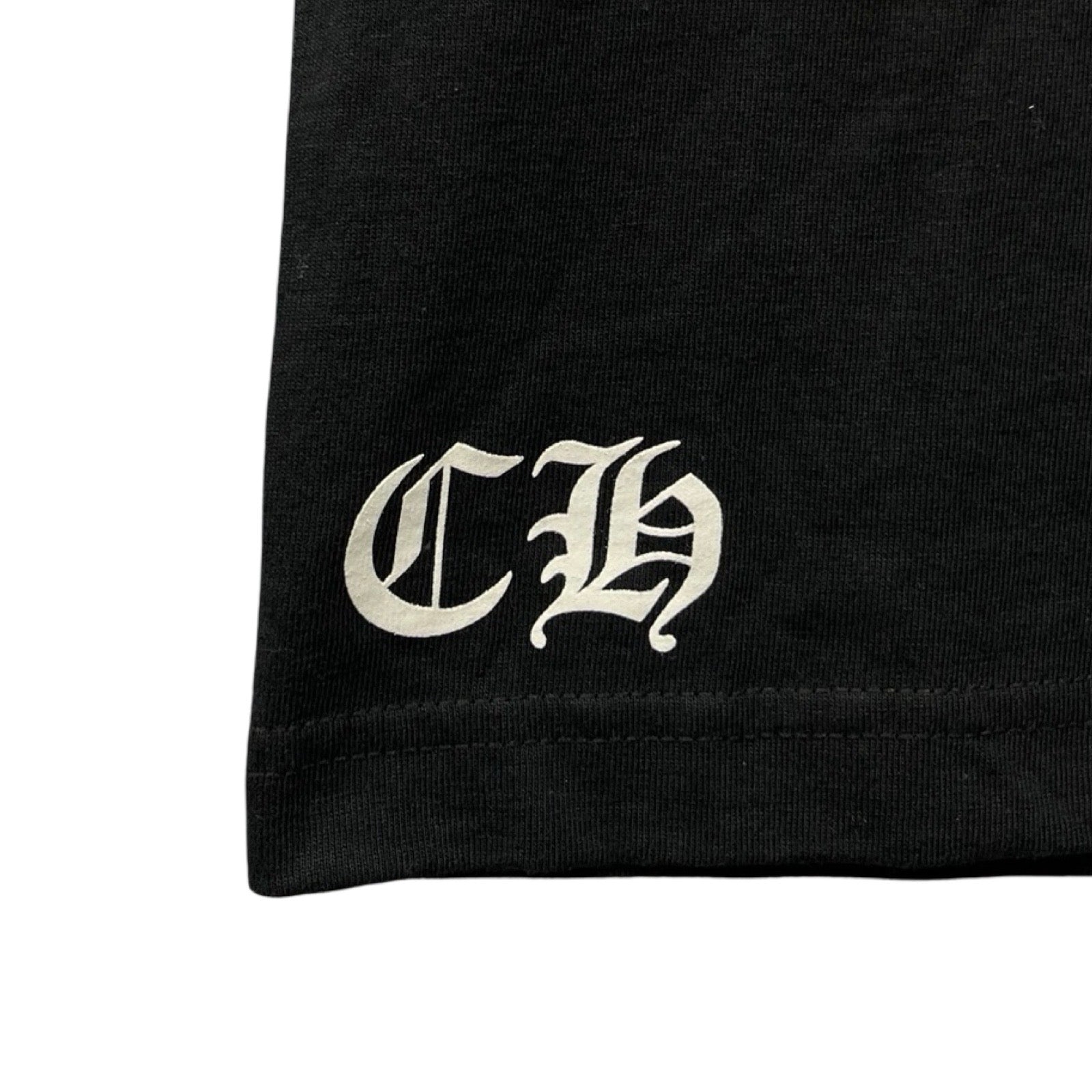 CHROME HEARTS Back CH Plus Scroll Logo Tee Size S