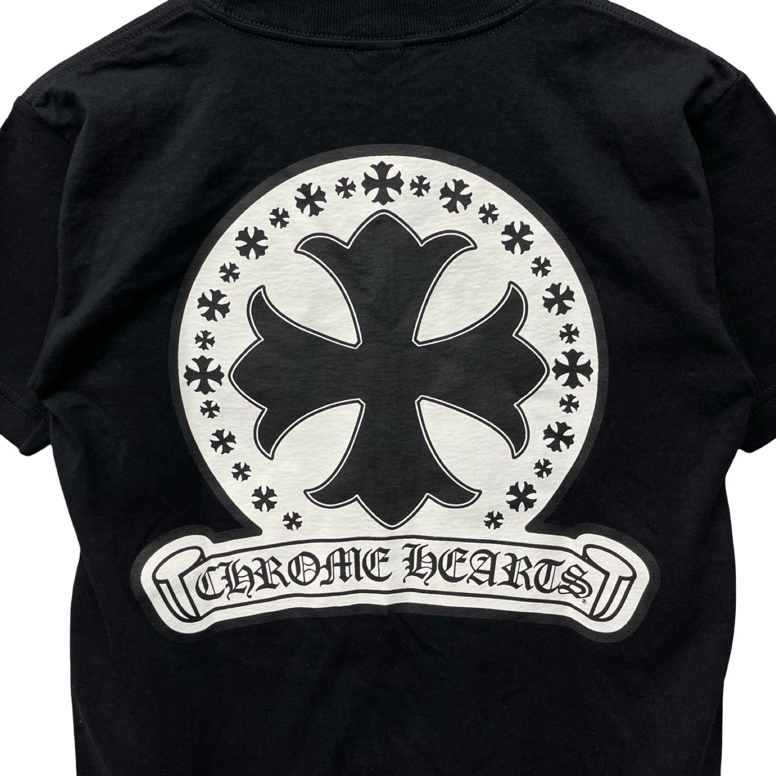 CHROME HEARTS Back CH Plus Scroll Logo Tee Size S