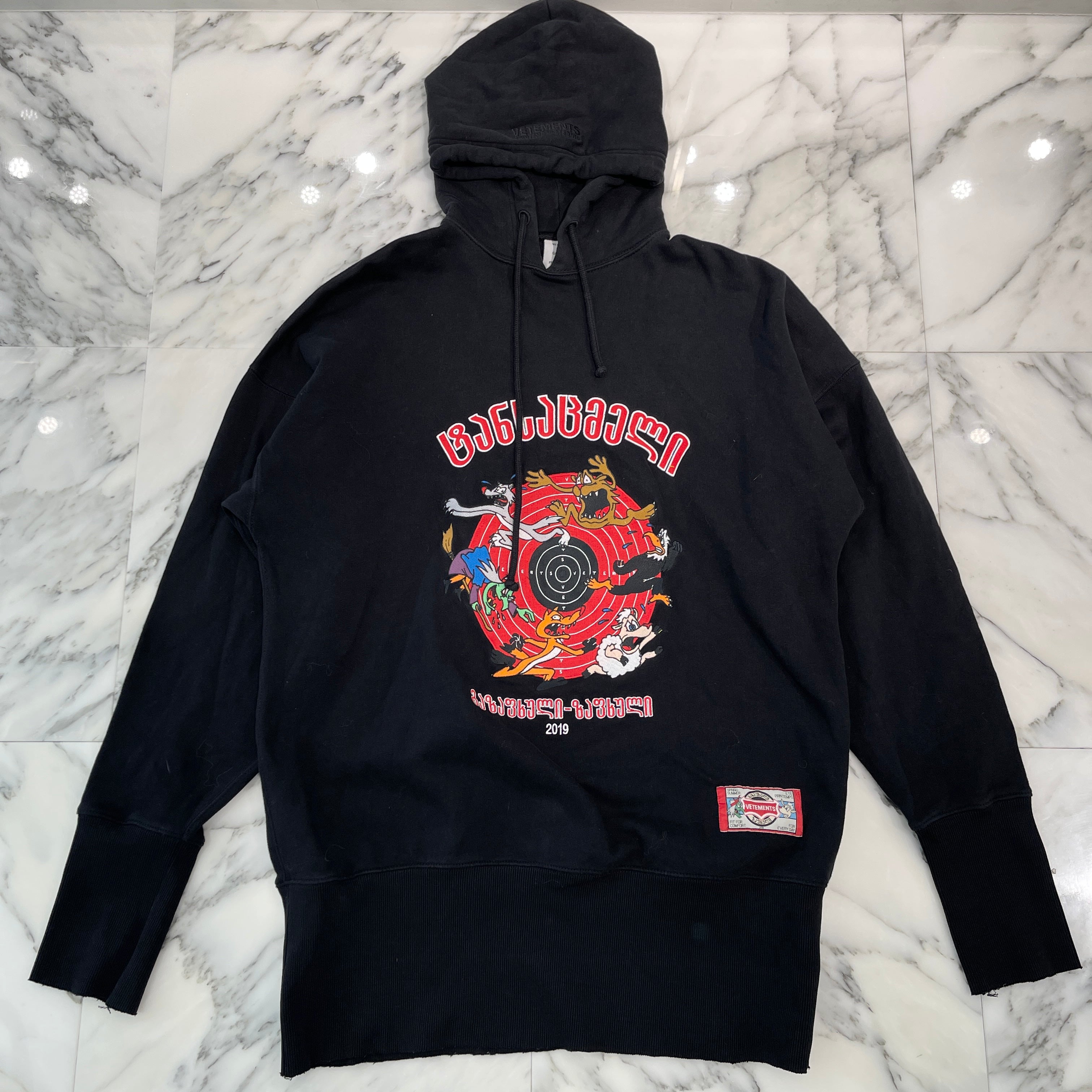 VETEMENTS 2019SS Cartoon Pullover Hoodie USS197010 Size XS ヴェトモン カートゥーン プルオーバーフーディー サイズXS