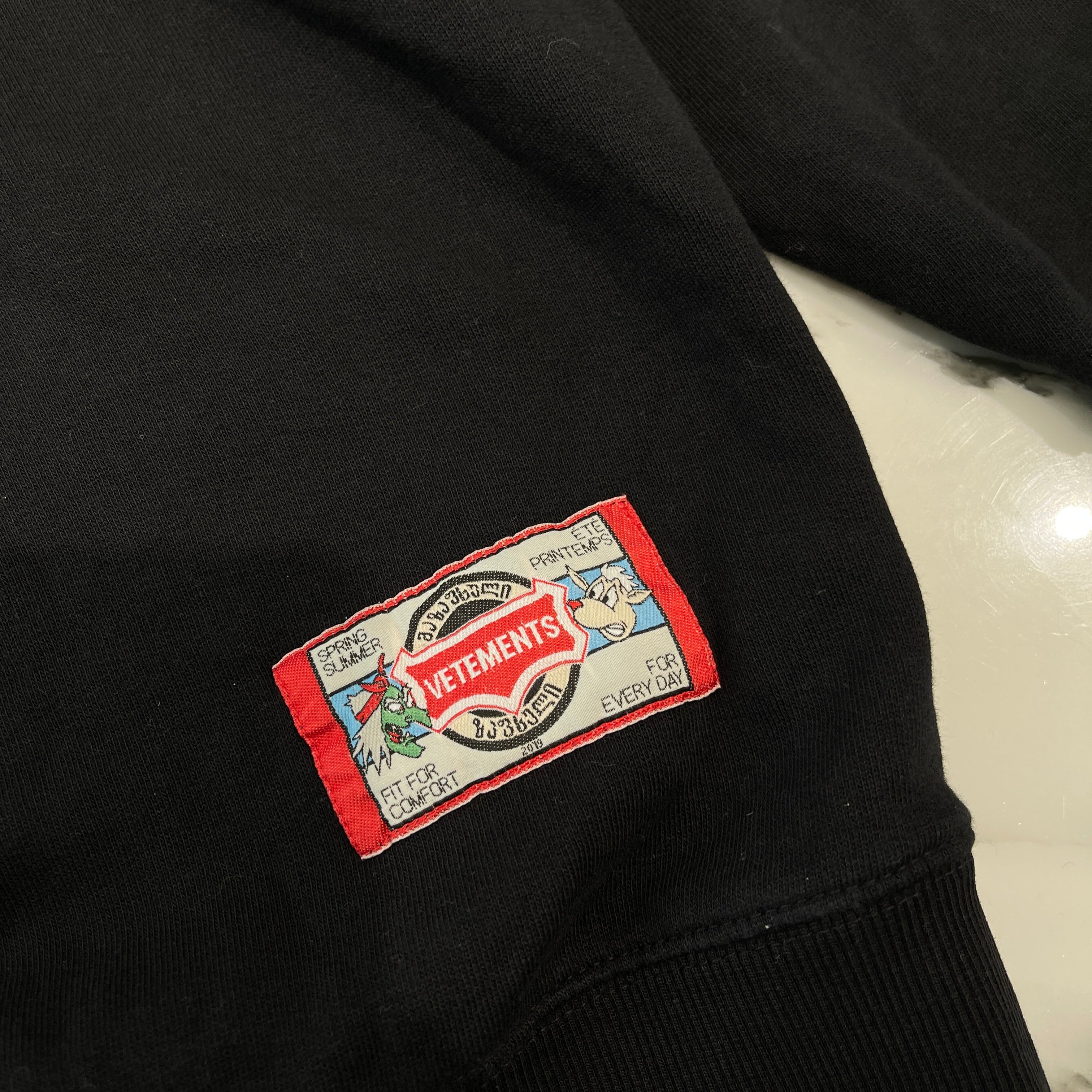 VETEMENTS 2019SS Cartoon Pullover Hoodie USS197010 Size XS ヴェトモン カートゥーン プルオーバーフーディー サイズXS