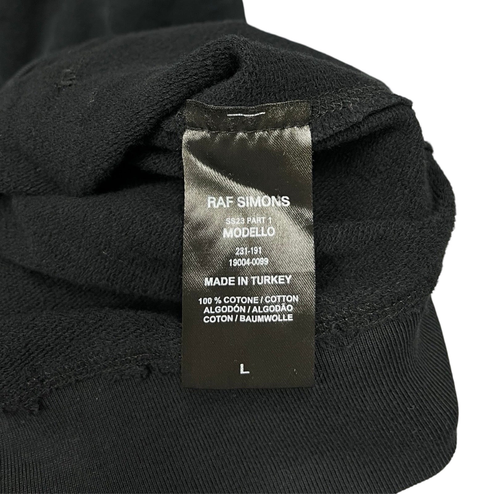 RAF SIMONS 2023SS Graphic Zip Hoodie 231-191 19004-0099 Size L