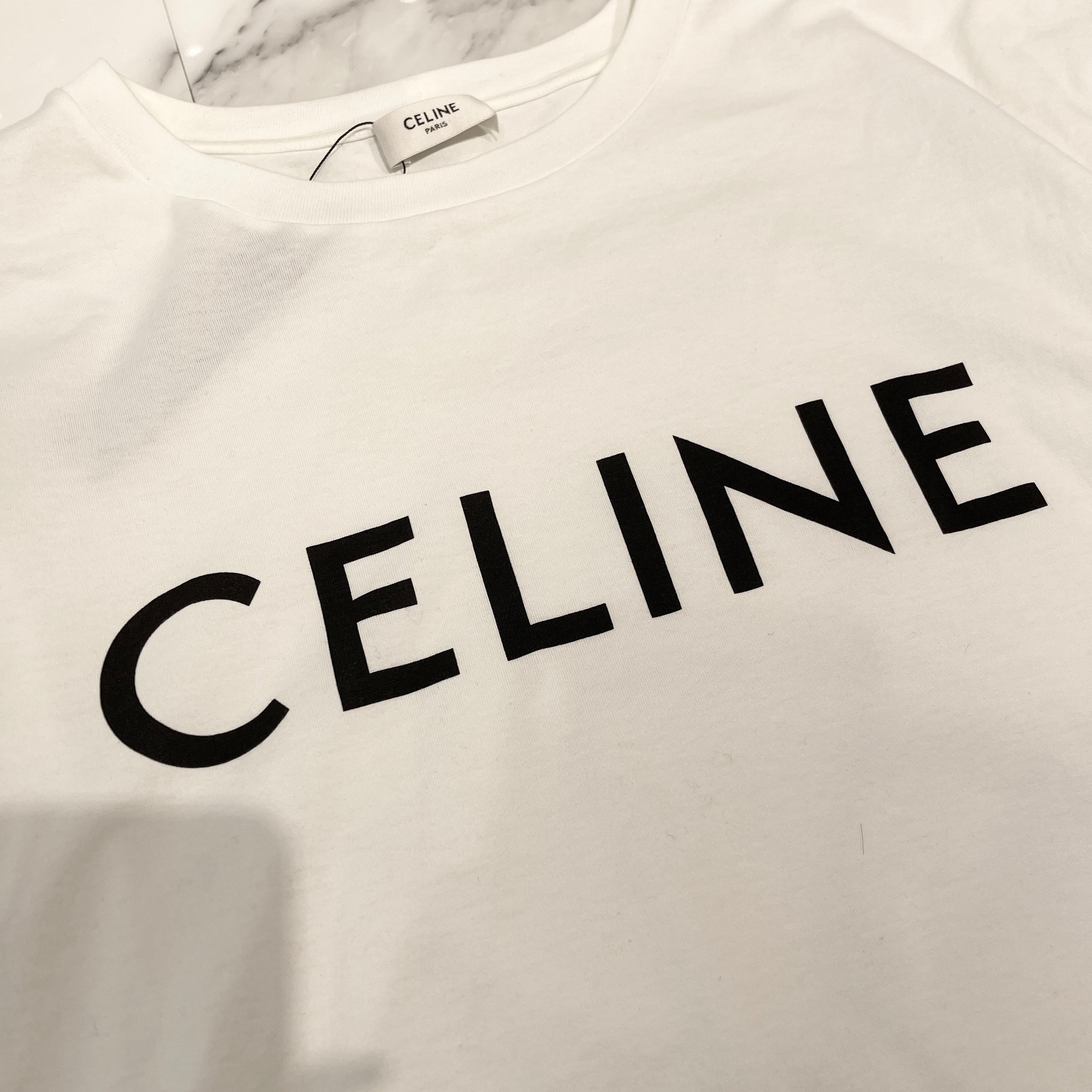 CELINE 2022SS Loose Cotton Jersey Tee 2X681671Q Size M セリーヌ ルーズ コットン ジャージー Tシャツ サイズM