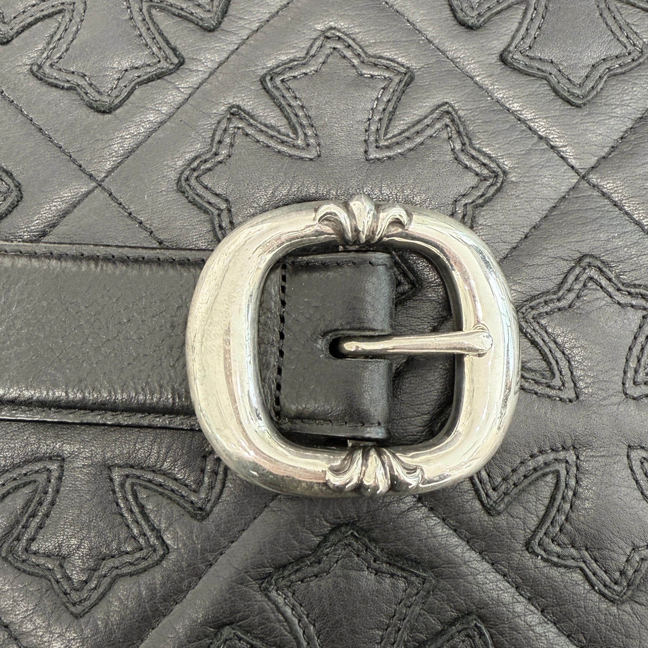 クロムハーツ ガンスリンガー ウエストバックルベルト CHROME HEARTS Gunslinger Leather Belt Size 38 クロムハーツ ガン