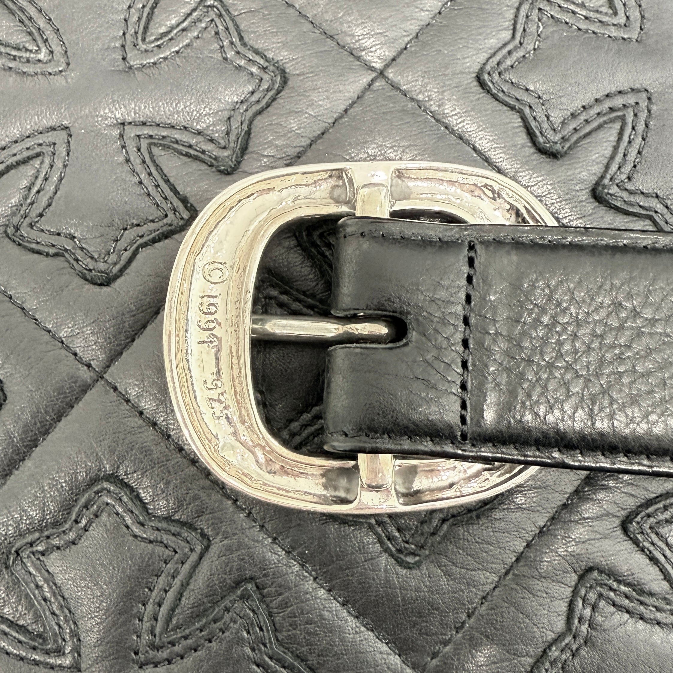 CHROME HEARTS Gunslinger Leather Belt Size 38 クロムハーツ ガン