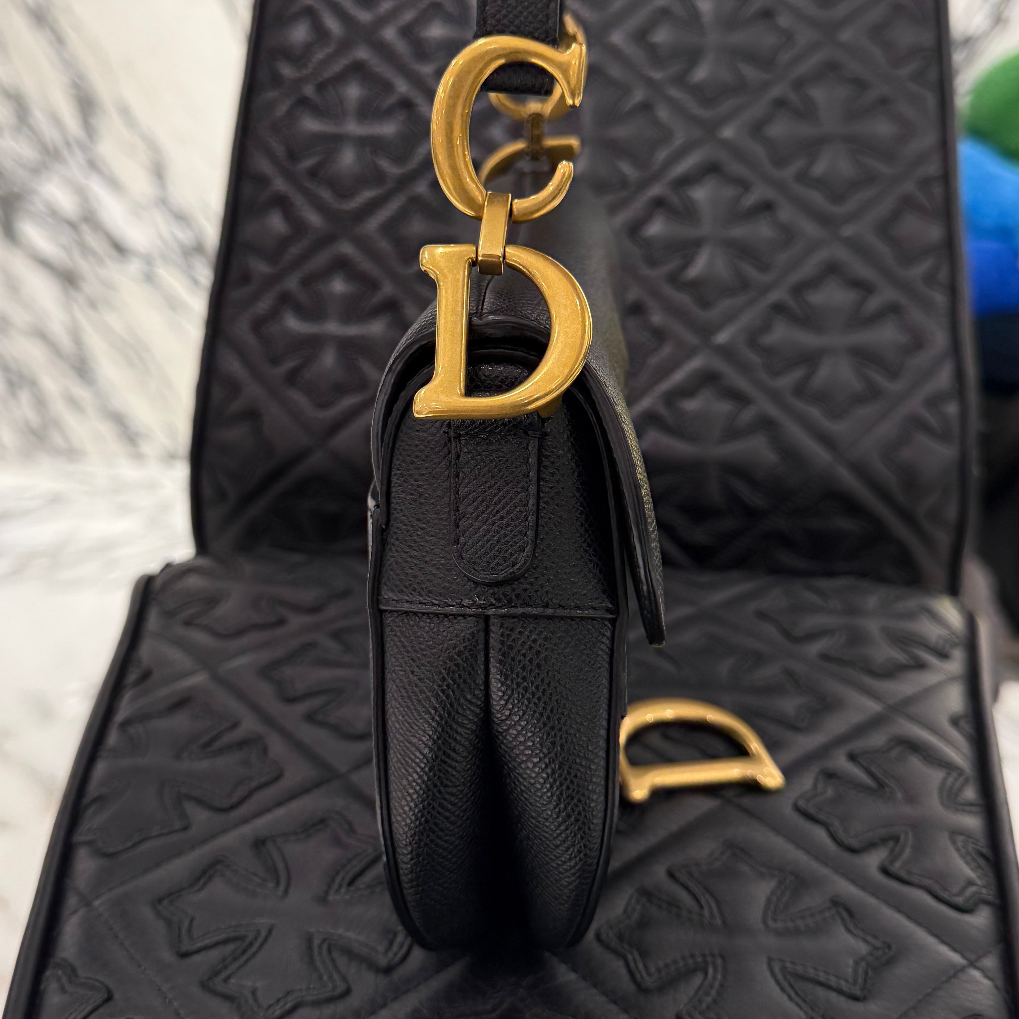 DIOR 2024AW Mini Saddle Bag Grained Calfskin "Black" M0456CBAA ディオール ミニ サドルバッグ グレインド カーフスキン "ブラック"