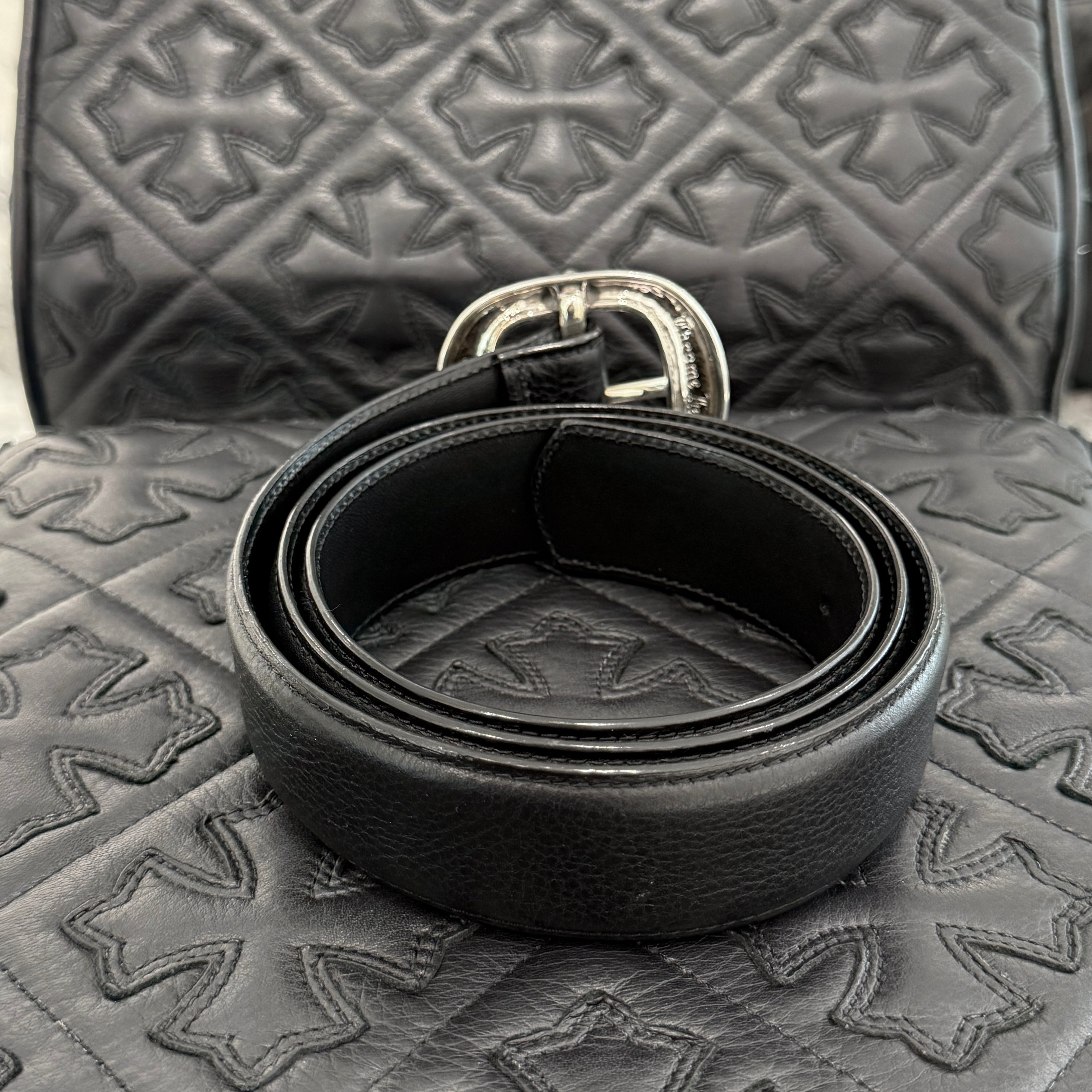 CHROME HEARTS Gunslinger Leather Belt Size 38 クロムハーツ ガンスリンガー レザーベルト サイズ38