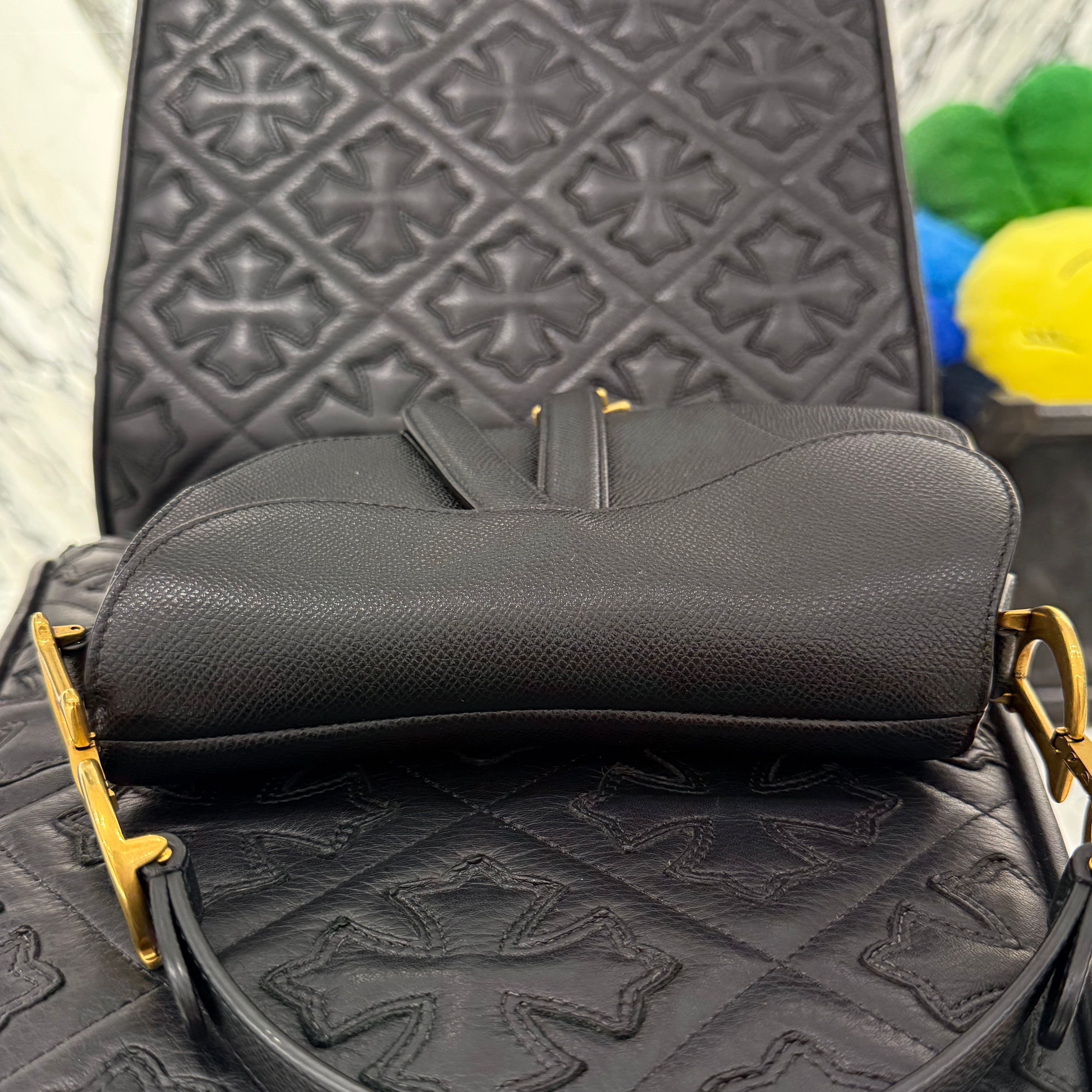 DIOR 2024AW Mini Saddle Bag Grained Calfskin "Black" M0456CBAA ディオール ミニ サドルバッグ グレインド カーフスキン "ブラック"