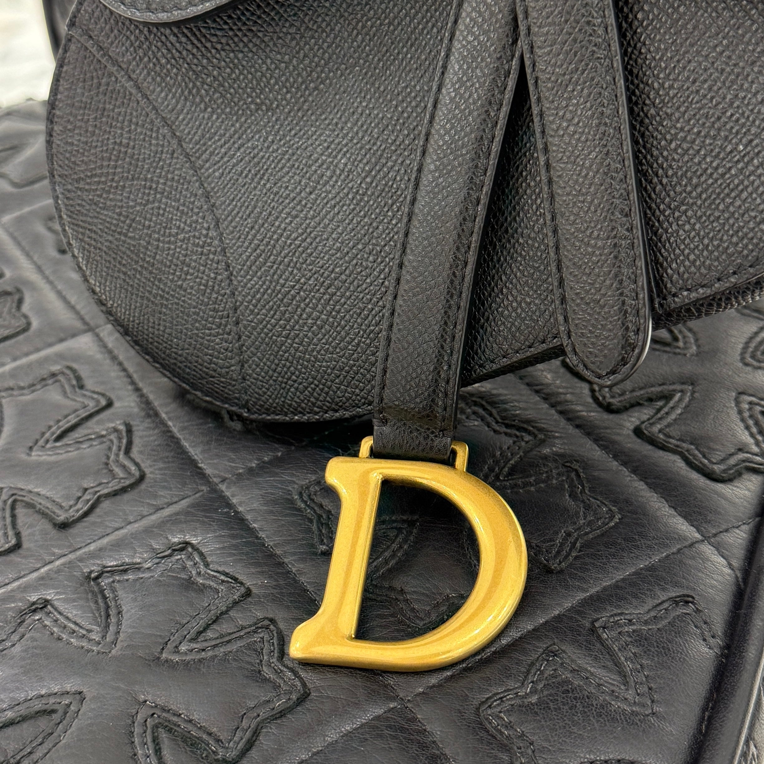 DIOR 2024AW Mini Saddle Bag Grained Calfskin "Black" M0456CBAA ディオール ミニ サドルバッグ グレインド カーフスキン "ブラック"