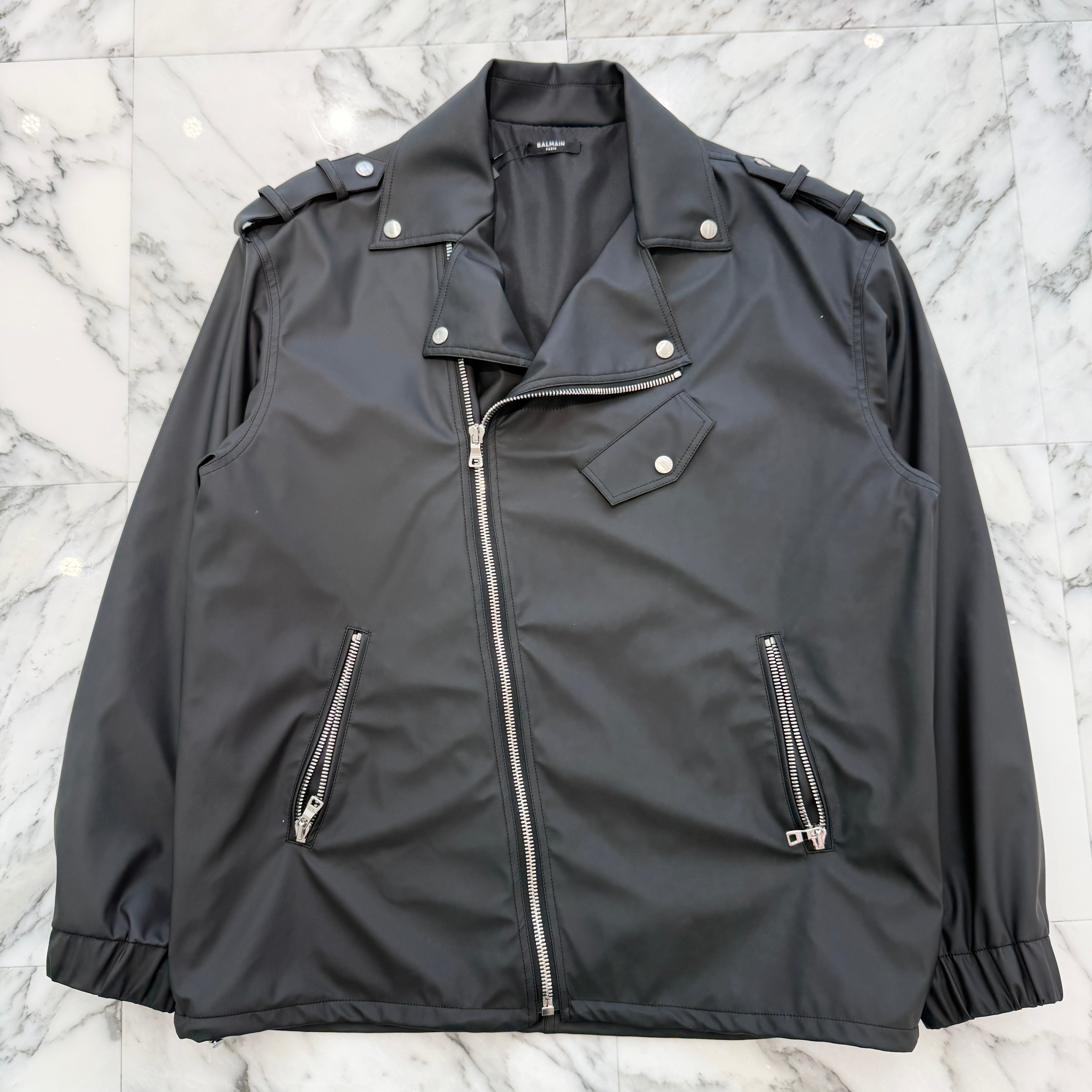 BALMAINレザージャケットラムスキンサイズ46