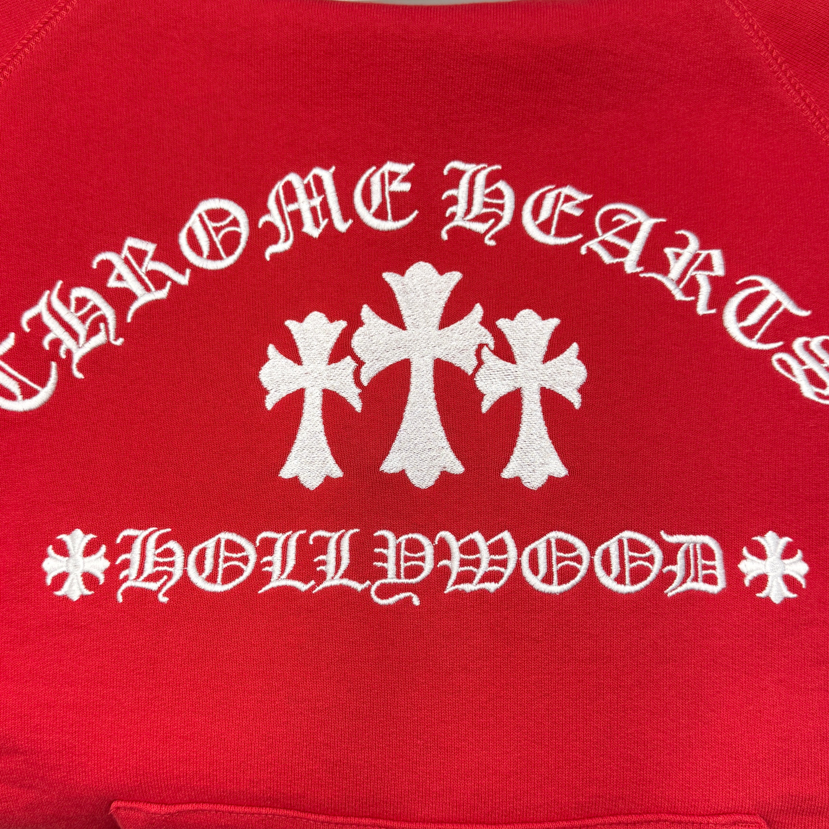 CHROME HEARTS Y NOT King Taco 3 Cemetery Cross Embroidery Pullover Hoodie Size M クロムハーツ ワイノット キングタコ 3 セメタリークロス 刺繍 プルオーバーフーディ サイズM