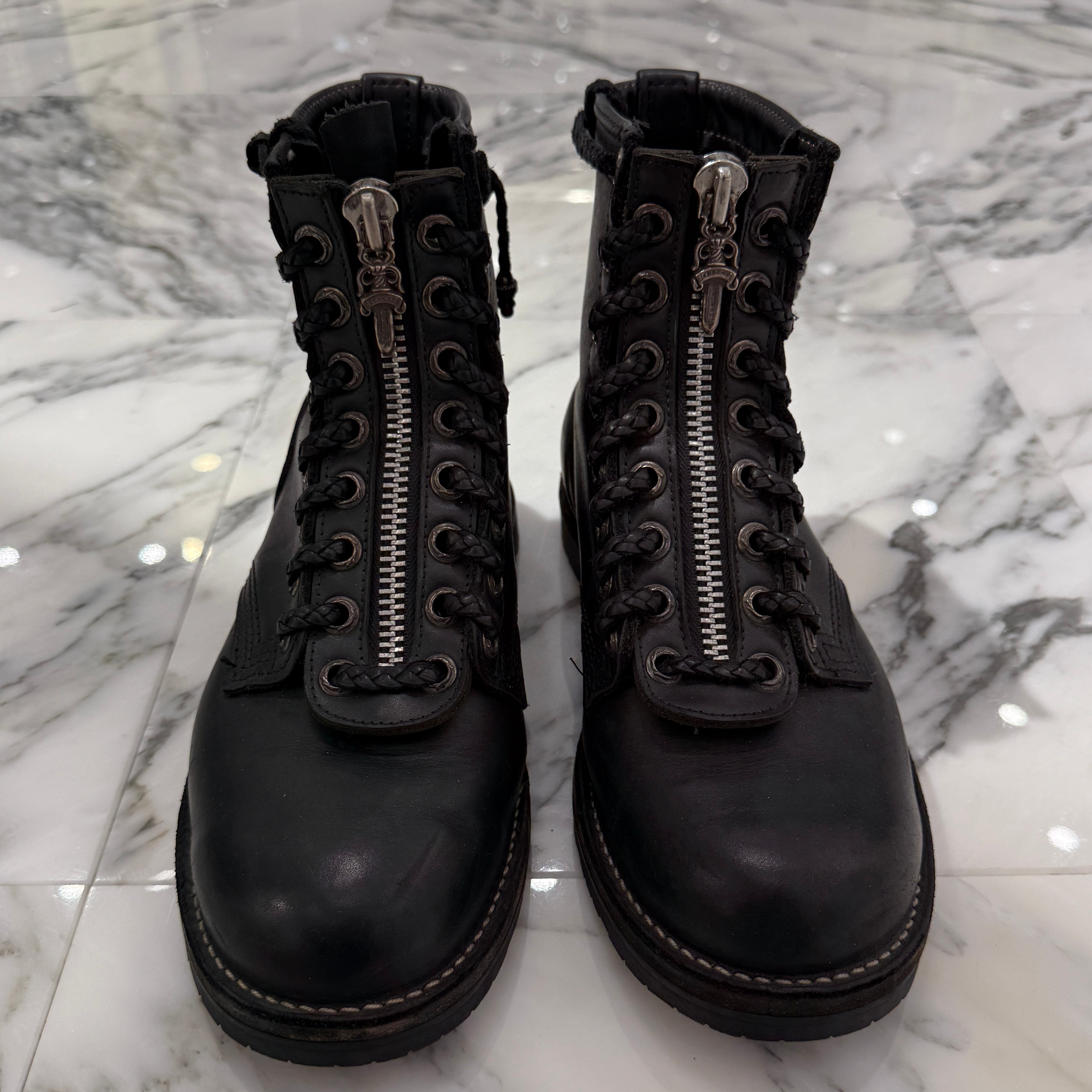 CHROME HEARTS × WESCO Custom JOBMASTER Leather Boots Size 9E(27cm) クロムハーツ × ウエスコ カスタム ジョブマスター レザーブーツ サイズ9E(27cm)