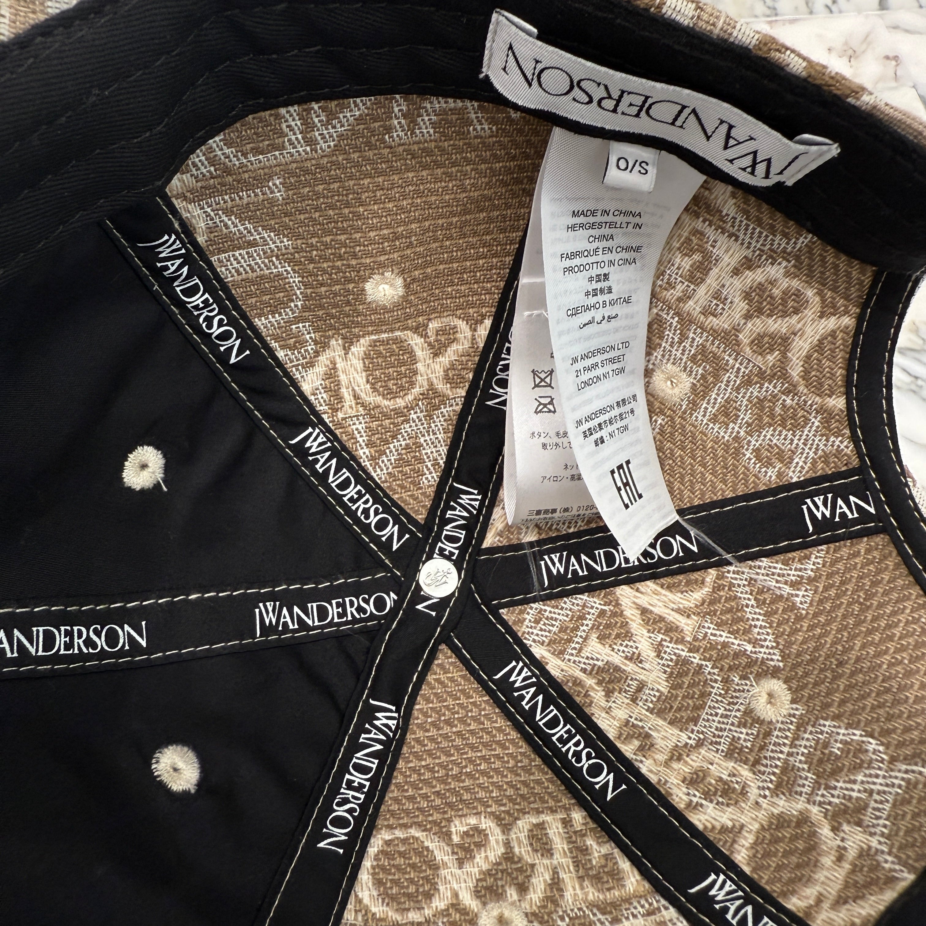 JW ANDERSON 2023SS Logo Grid Jacquard Ball Cap AC0198FA0136104 Size ONE SIZE ジェイダブリュー アンダーソン ロゴグリッド ジャカード ボールキャップ サイズONE SIZE