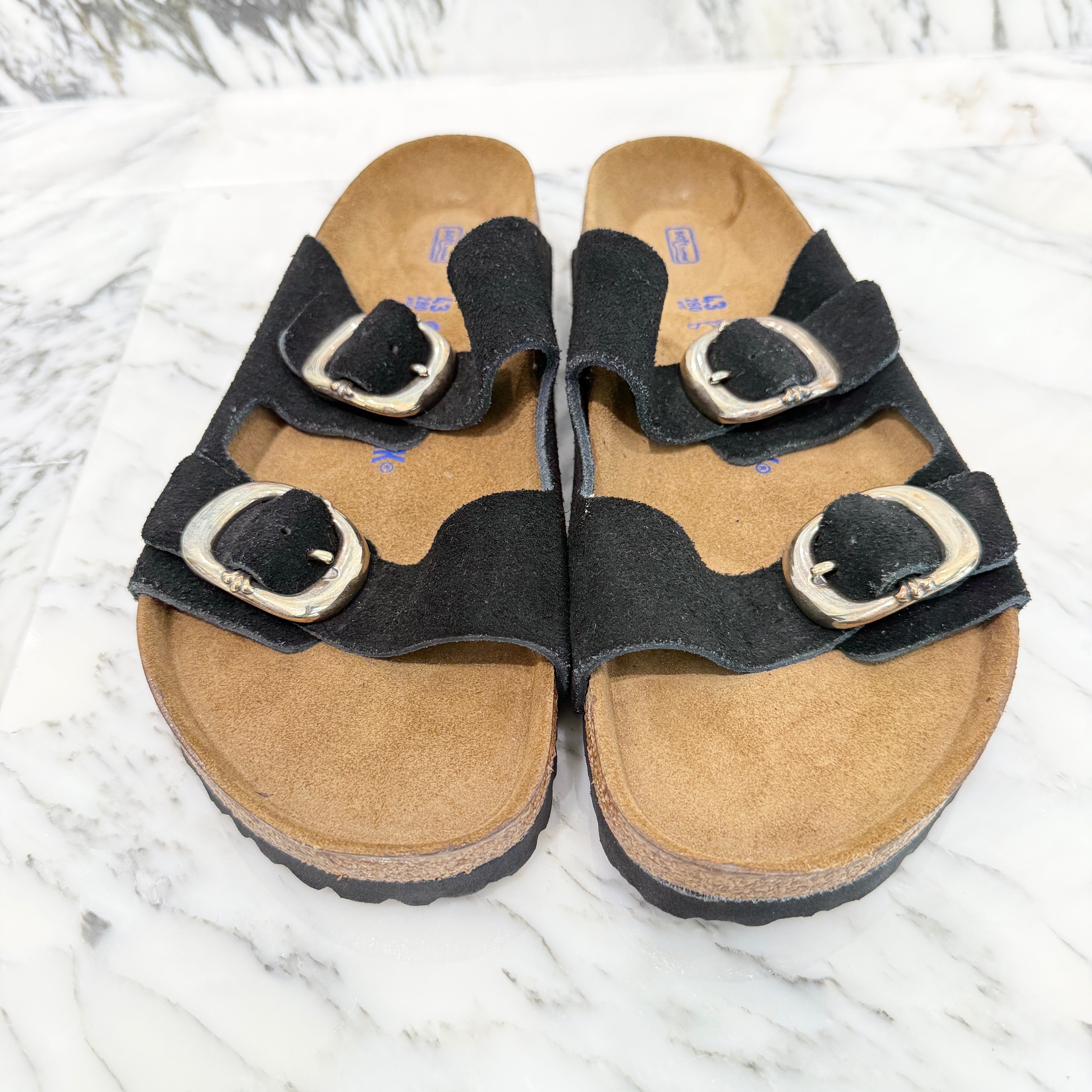 CHROME HEARTS × BIRKENSTOCK Gunslinger Buckle Arizona Suede Leather Sandals Size 43クロムハーツ × ビルケンシュトック ガンスリンガーバックル アリゾナ スエードレザー サンダル サイズ43