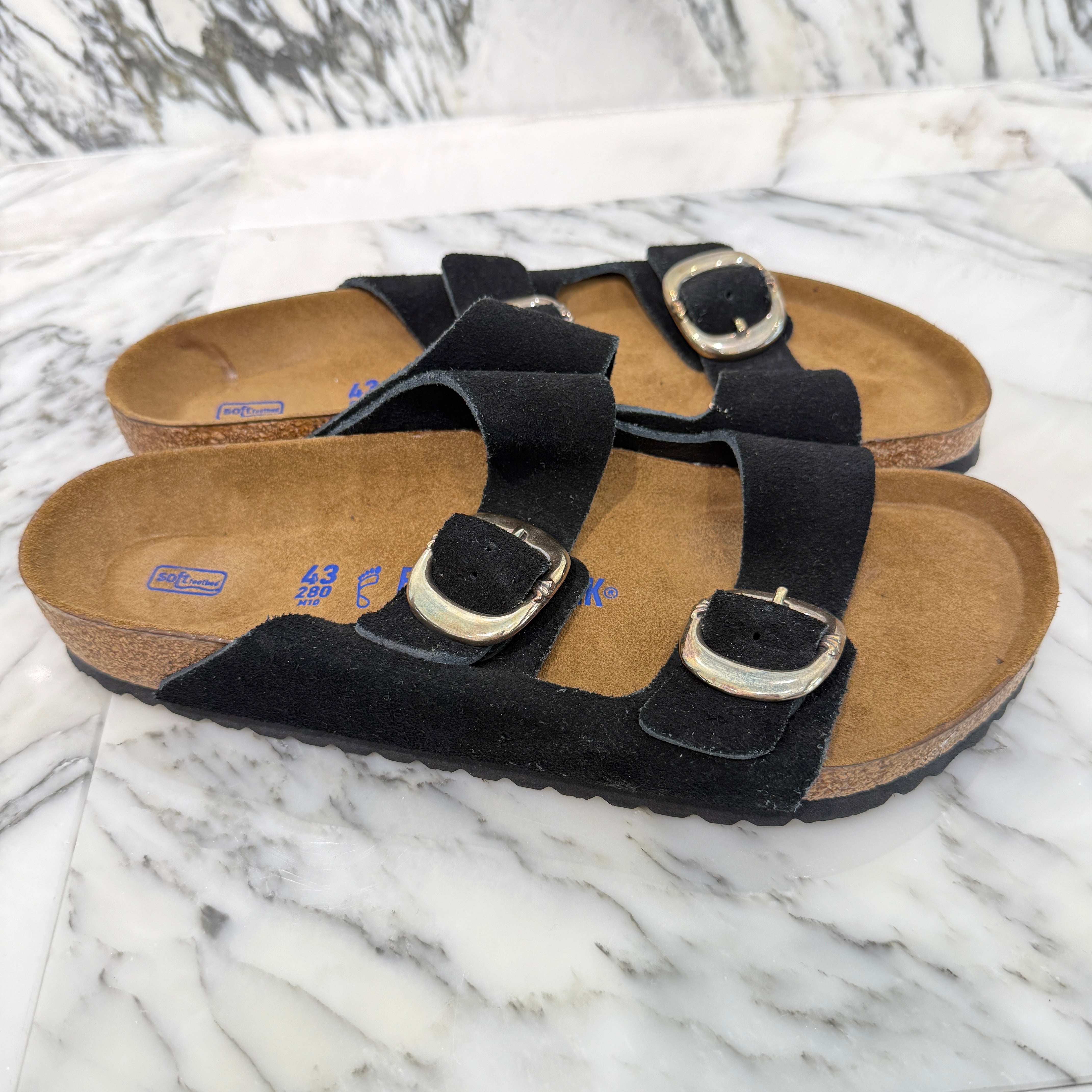 CHROME HEARTS × BIRKENSTOCK Gunslinger Buckle Arizona Suede Leather Sandals Size 43クロムハーツ × ビルケンシュトック ガンスリンガーバックル アリゾナ スエードレザー サンダル サイズ43