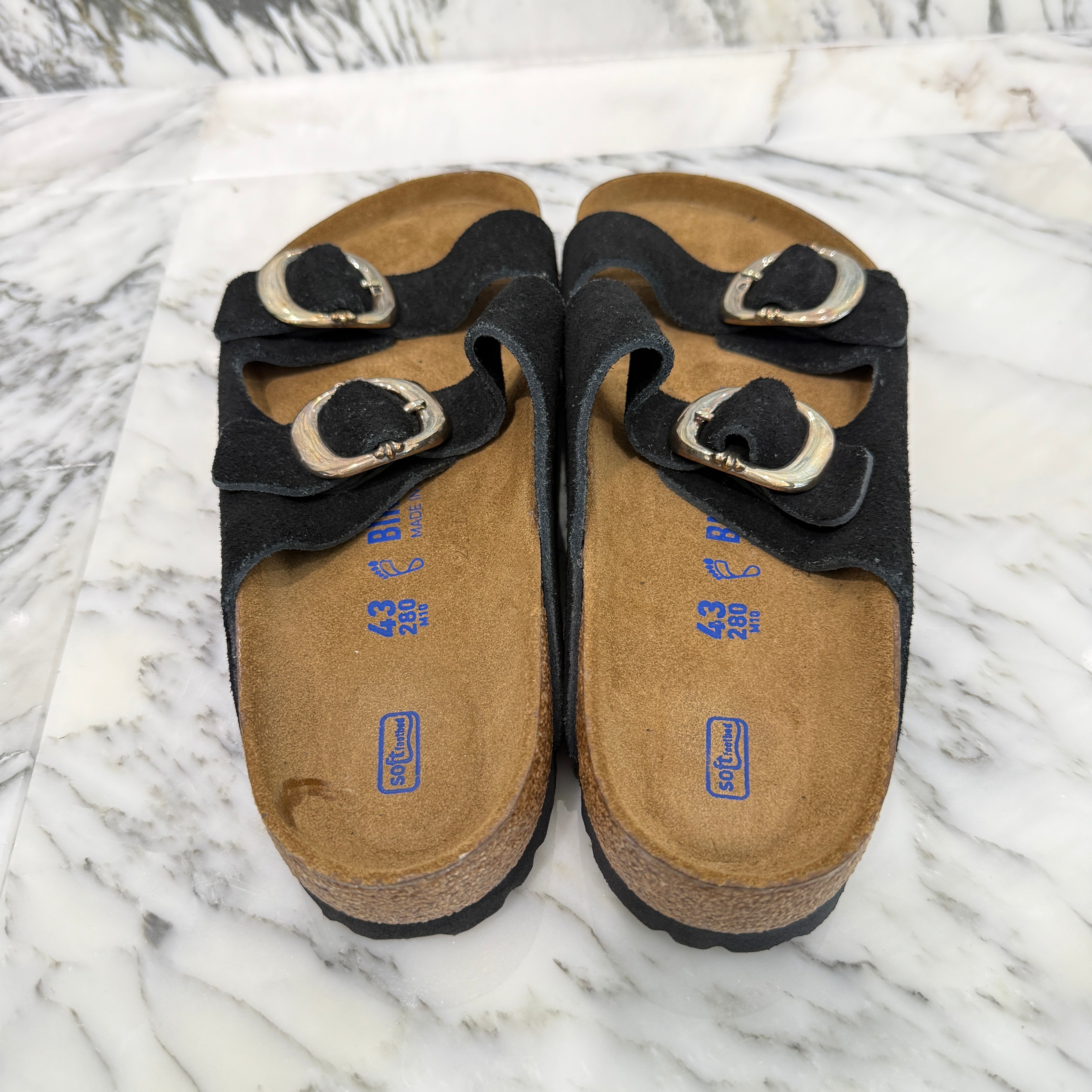 CHROME HEARTS × BIRKENSTOCK Gunslinger Buckle Arizona Suede Leather Sandals Size 43クロムハーツ × ビルケンシュトック ガンスリンガーバックル アリゾナ スエードレザー サンダル サイズ43