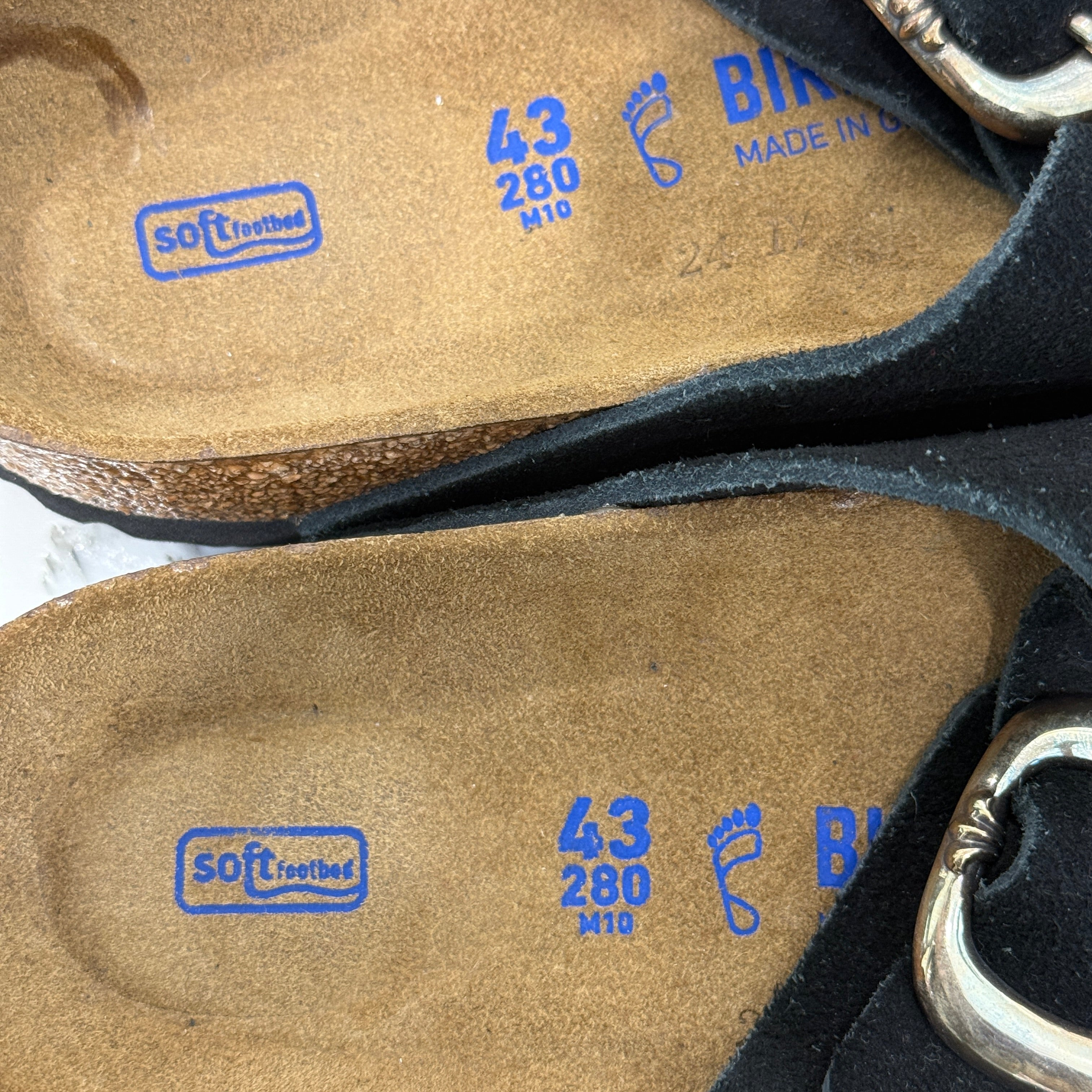 CHROME HEARTS × BIRKENSTOCK Gunslinger Buckle Arizona Suede Leather Sandals Size 43クロムハーツ × ビルケンシュトック ガンスリンガーバックル アリゾナ スエードレザー サンダル サイズ43