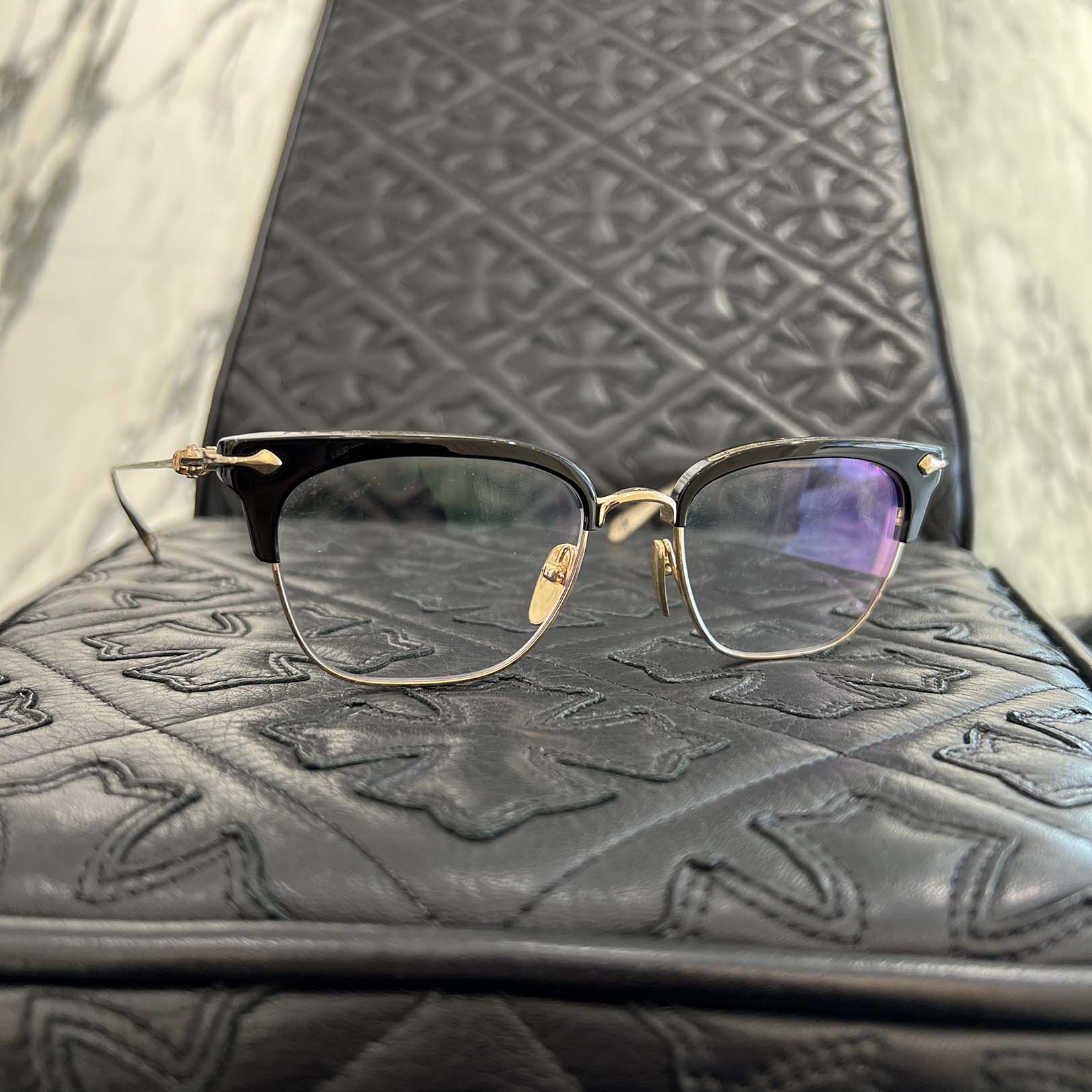 CHROME HEARTS SLUNTRADICTION Sunglasses Size 54口19-148 クロム