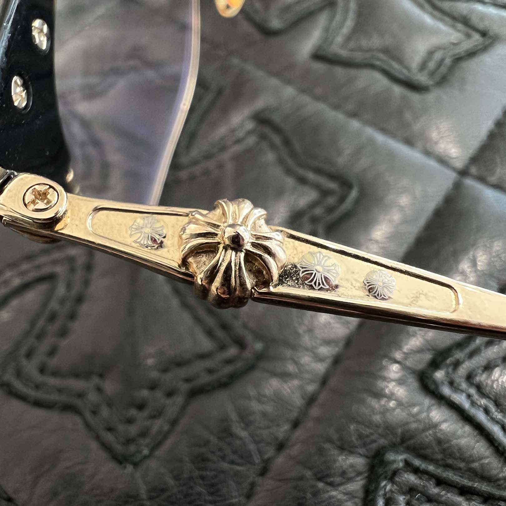 CHROME HEARTS SLUNTRADICTION Sunglasses Size 54口19-148 クロム