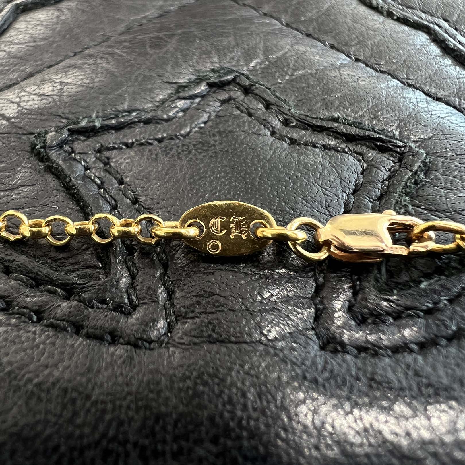 CHROME HEARTS 22K Roll Chain Necklace Size 18 Inch クロムハーツ 22K ロールチェーン ネックレス サイズ18インチ