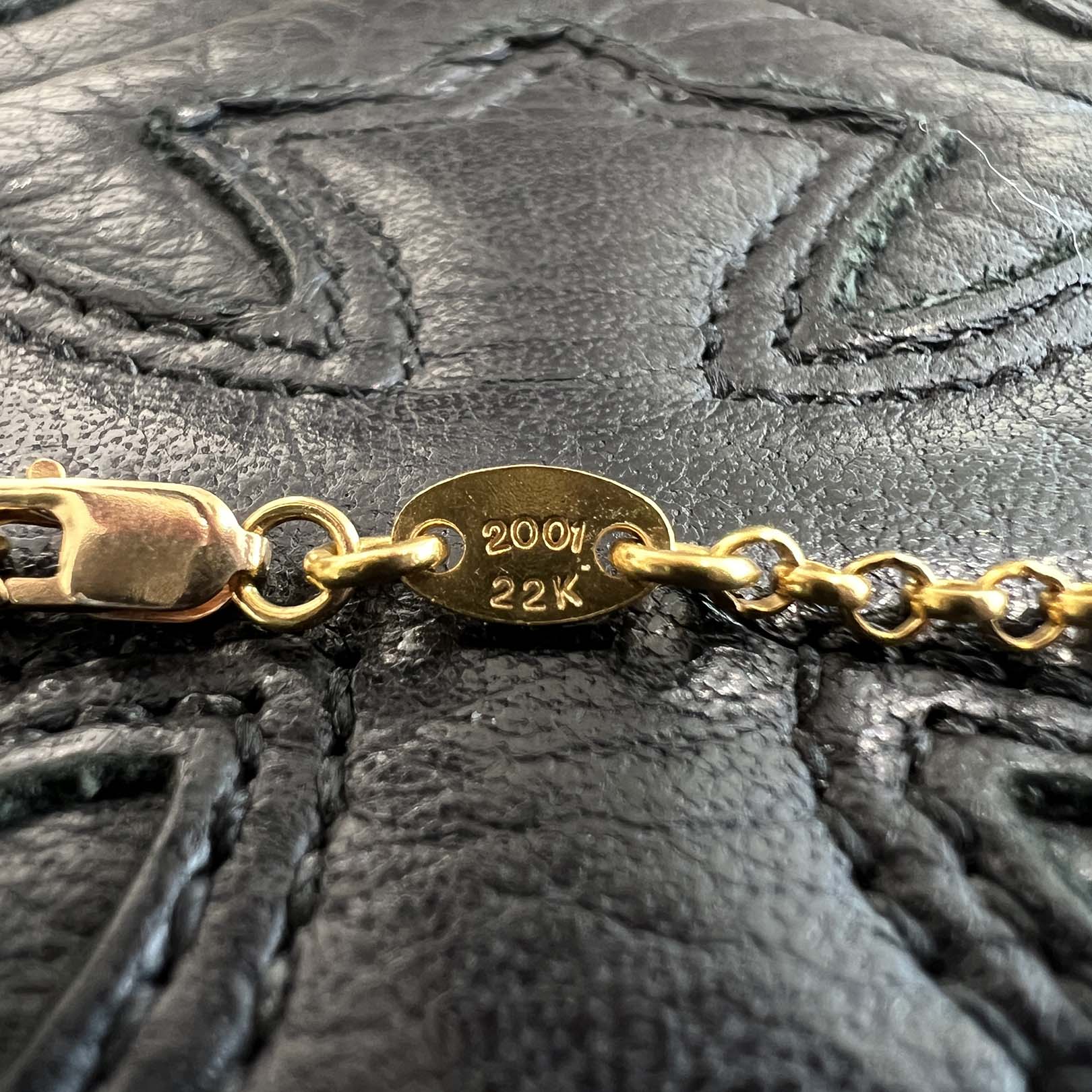 CHROME HEARTS 22K Roll Chain Necklace Size 18 Inch クロムハーツ 22K ロールチェーン ネックレス サイズ18インチ