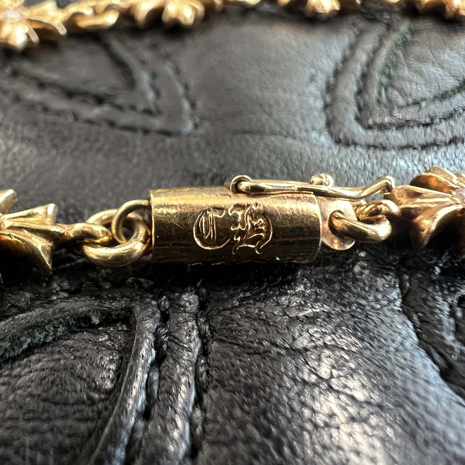 CHROME HEARTS 22K Tiny E CH Plus Bracelet Diamond 13 LINK クロムハーツ 22K タイニーE ダイヤモンド CHプラス ブレスレット 13リンク