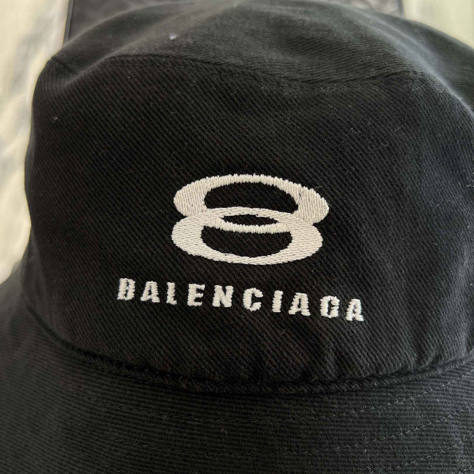 BALENCIAGA 2024SS Icon Embroidered Logo Bucket Hat 766865 410B2