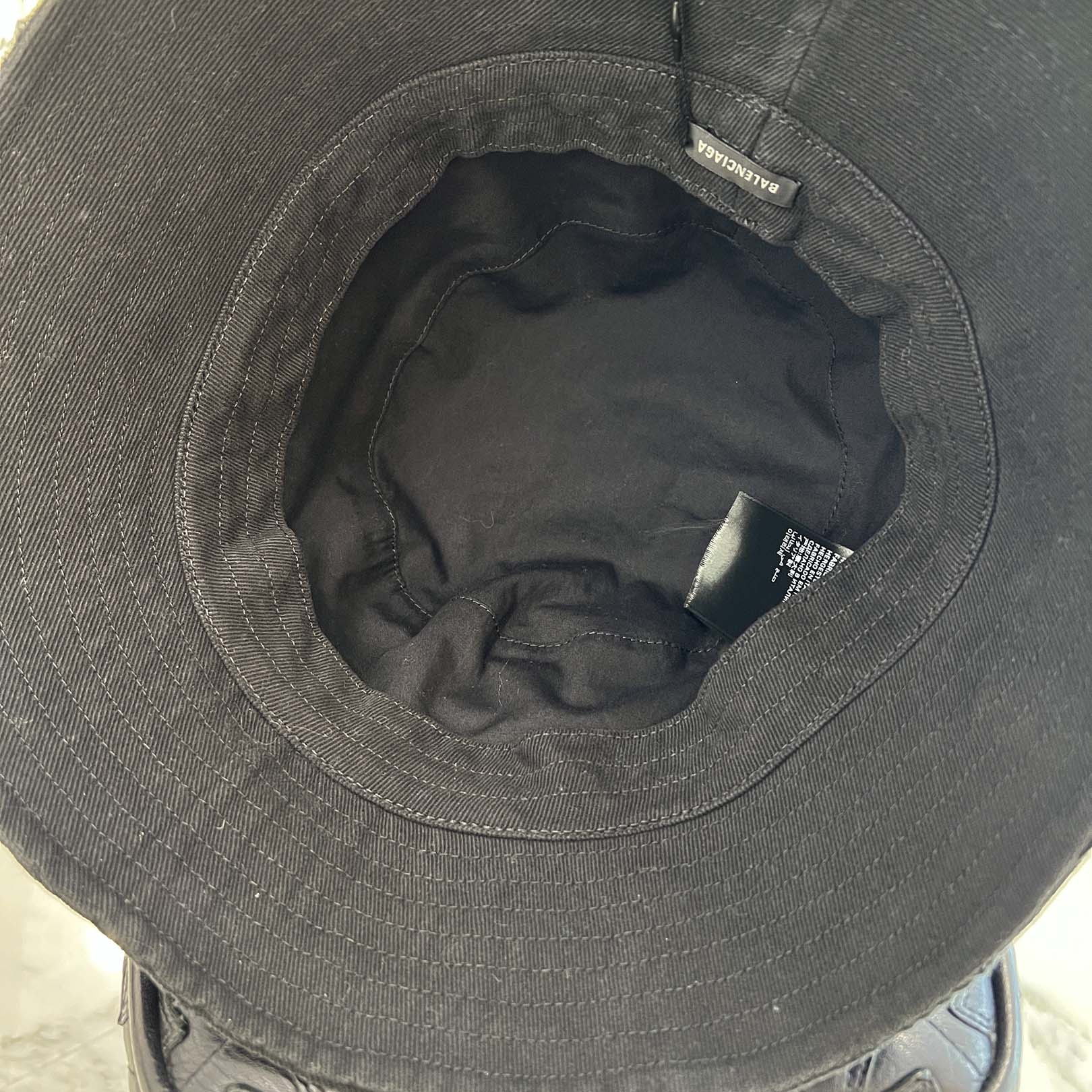 BALENCIAGA 2024SS Icon Embroidered Logo Bucket Hat 766865 410B2 Size L (65cm) バレンシアガ アイコン刺繡ロゴバケットハット L (62cm)