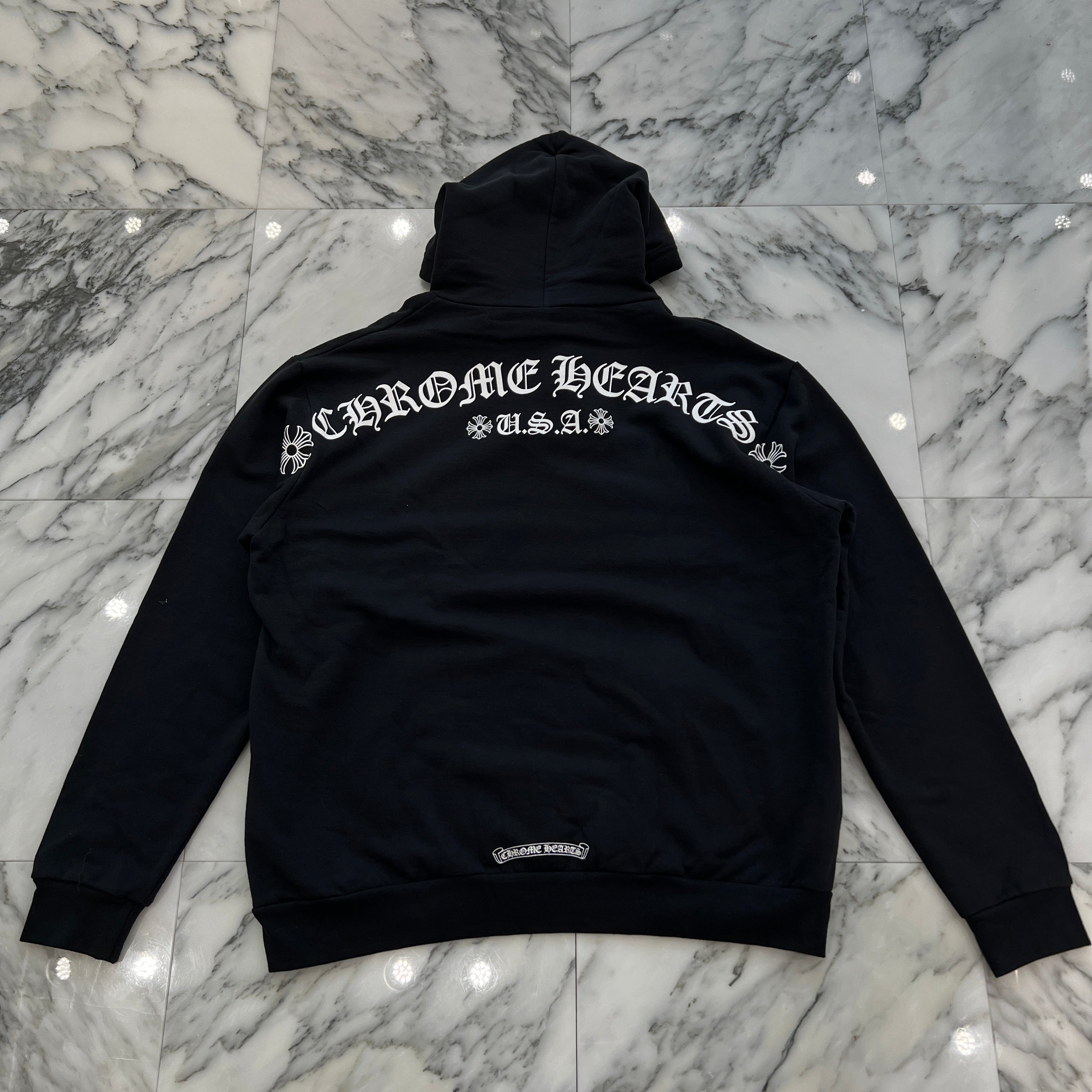 CHROME HEARTS Back Arch USA Logo Hoodie Size L クロムハーツ バックアーチ USA ロゴ フーディー サイズL
