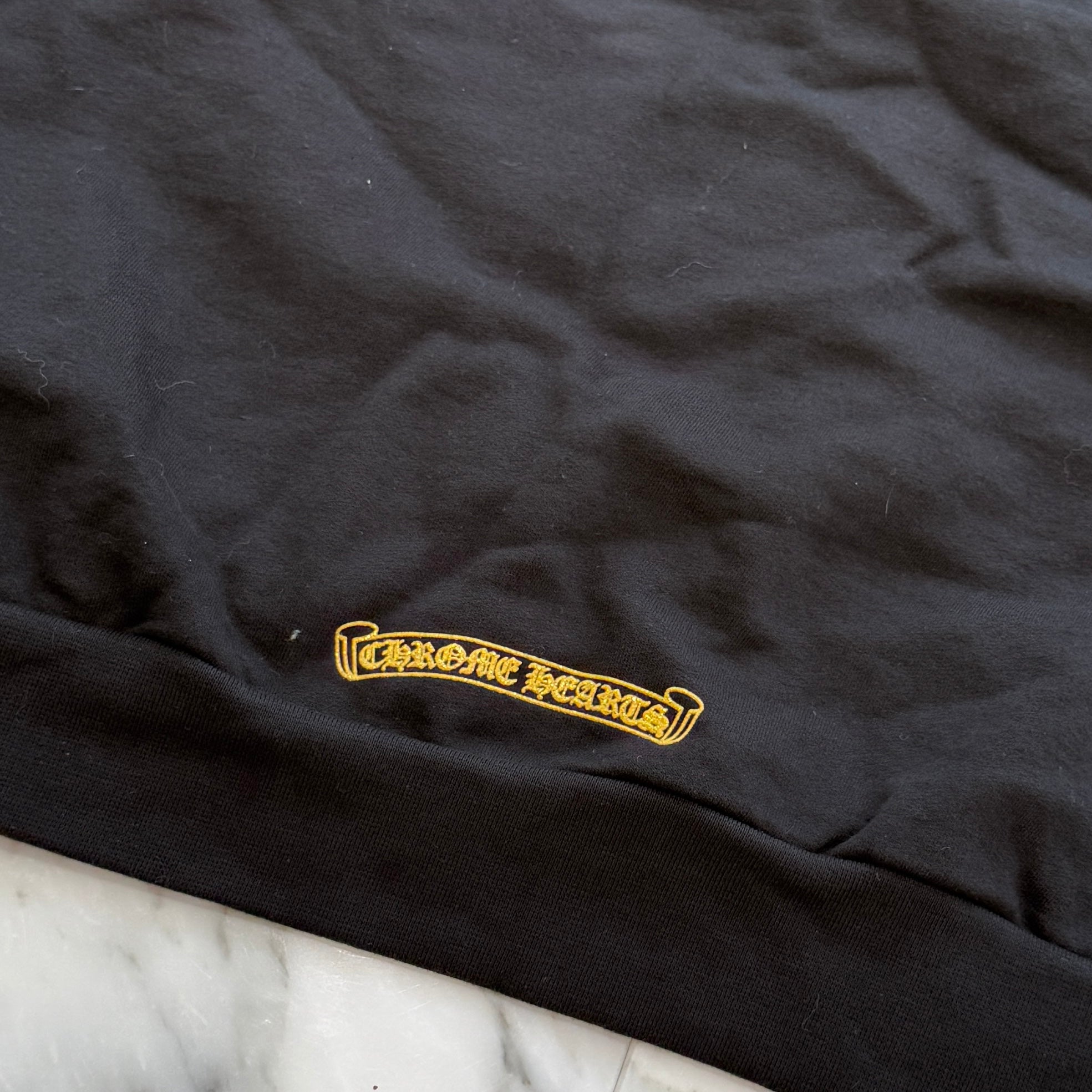 CHROME HEARTS 1988 Vertical Logo Glitter Pullover Hoodie Size XXL クロムハーツ 1988 ヴァーティカルロゴ グリッター プルオーバーフーディー サイズXXL