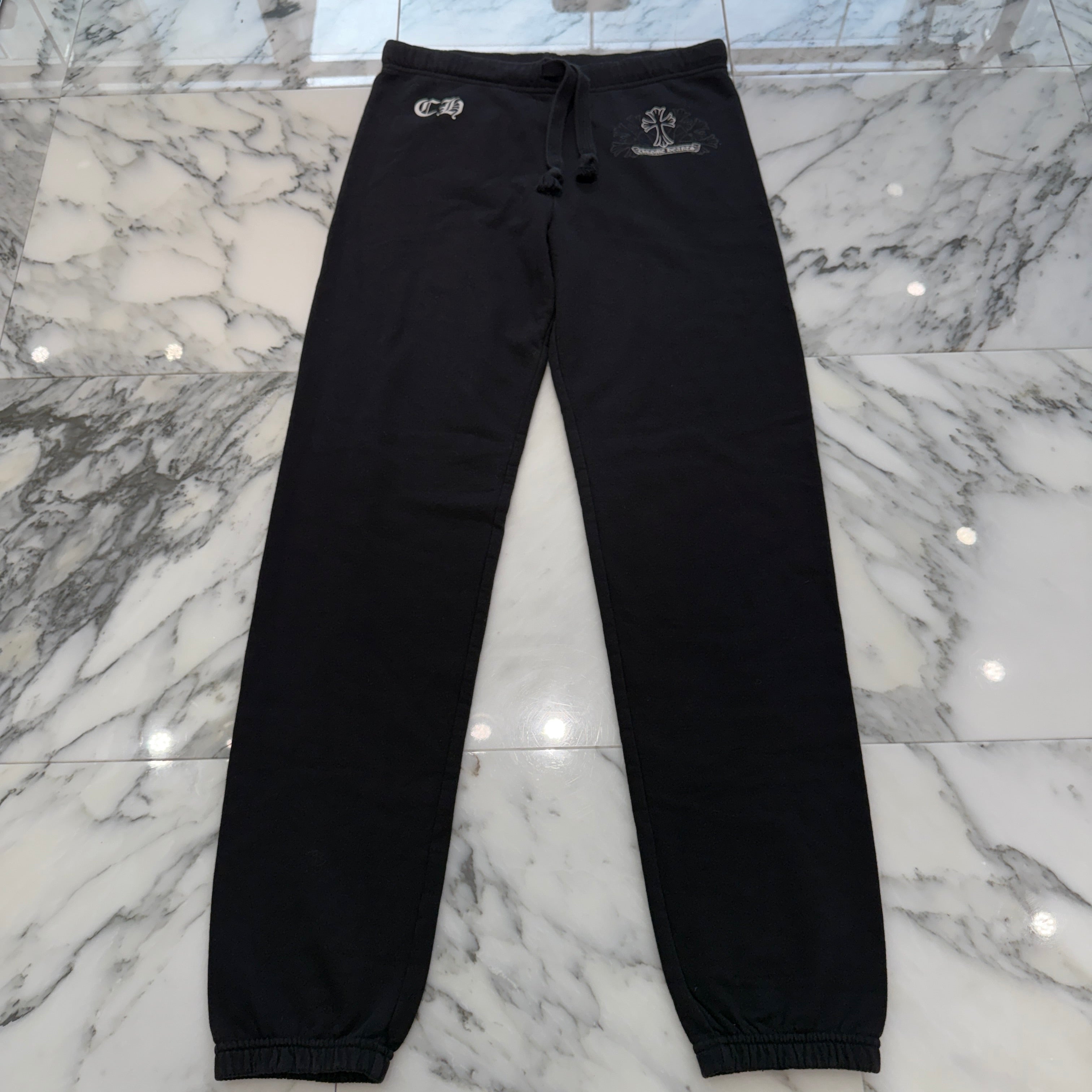 CHROME HEARTS CH Cemetery Cross Print Sweat Long Pants Size M クロムハーツ CH セメタリー クロス プリント スウェットロングパンツ サイズM