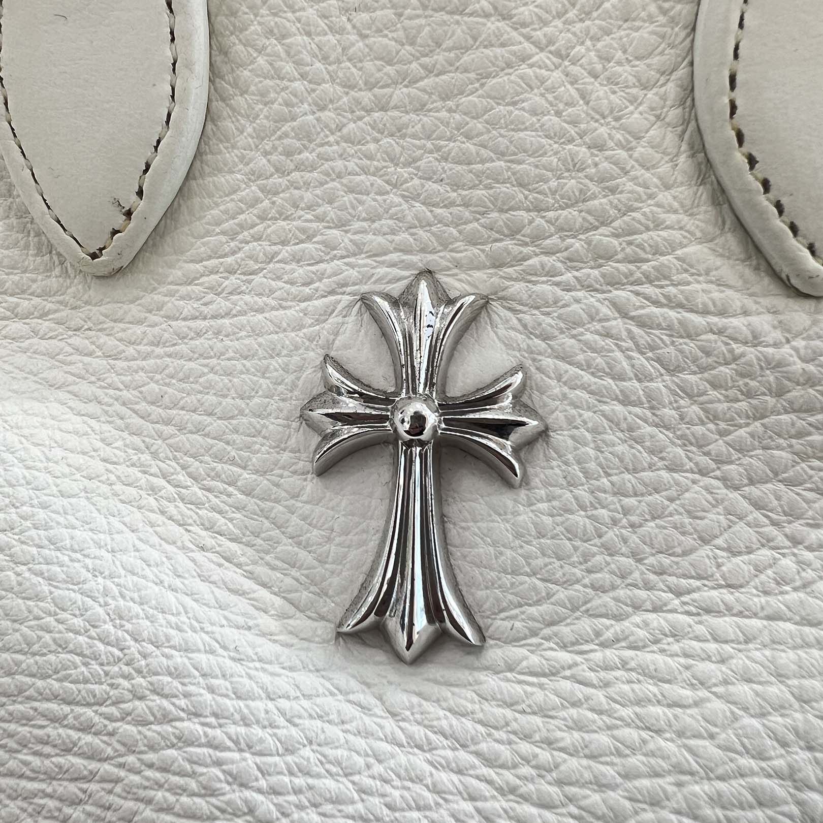 CHROME HEARTS Mini Slouch Silver Cross Leather Shoulder Bag クロムハーツ ミニ スラウチ シルバー クロス レザー ショルダーバッグ
