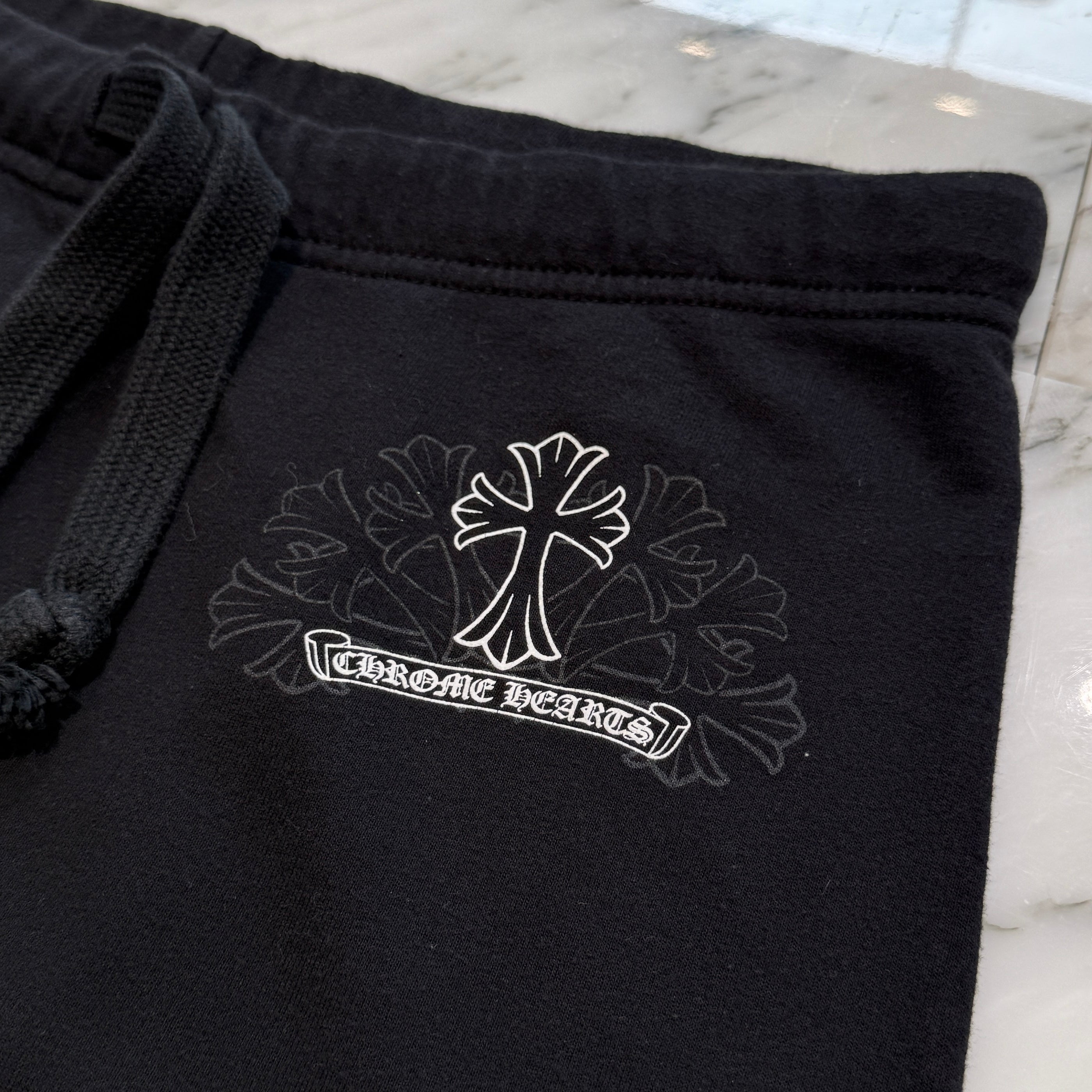 CHROME HEARTS CH Cemetery Cross Print Sweat Long Pants Size M クロムハーツ CH セメタリー クロス プリント スウェットロングパンツ サイズM