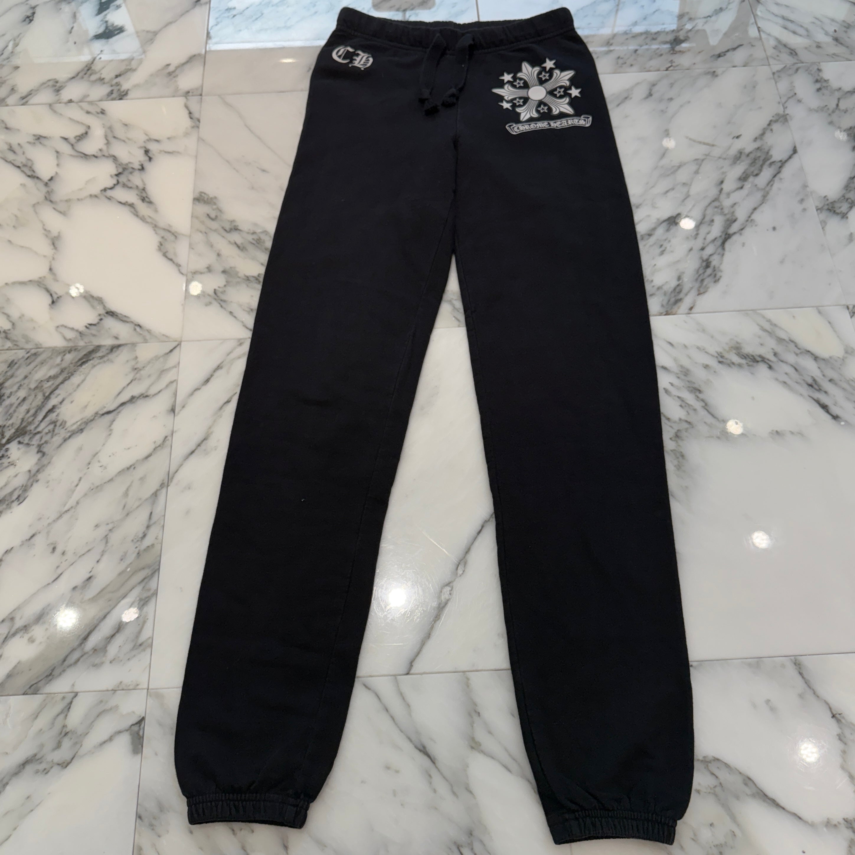 CHROME HEARTS Star Cross Print Sweat Long Pants Size S クロムハーツ スタークロス プリント スウェットロングパンツ サイズS