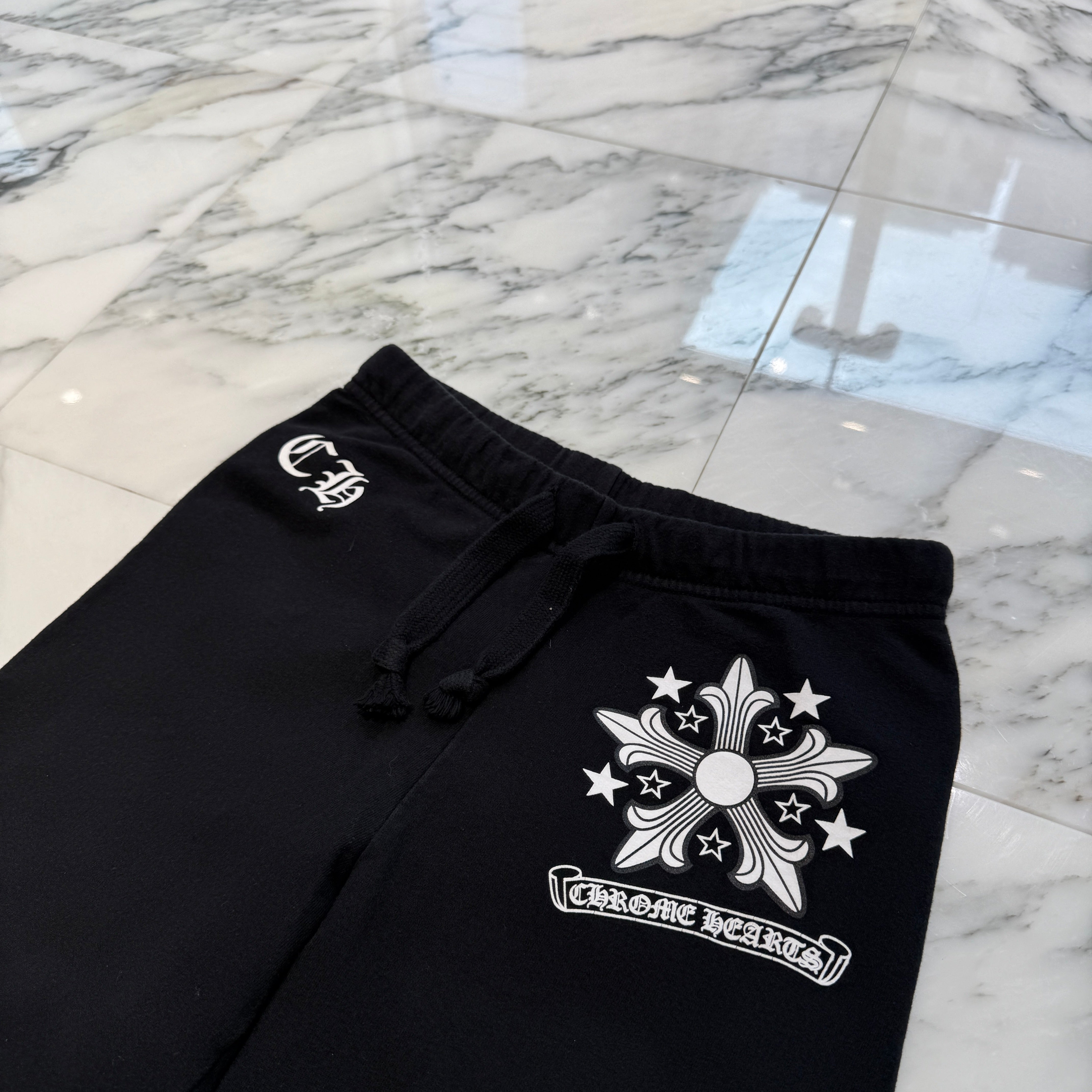 CHROME HEARTS Star Cross Print Sweat Long Pants Size S クロムハーツ スタークロス プリント スウェットロングパンツ サイズS