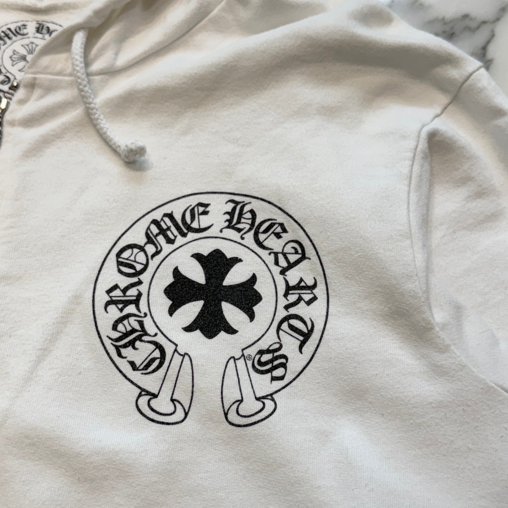 CHROME HEARTS Made In Hollywood Vertical Logo Zip Up Hoodie Size L クロムハーツ メイドインハリウッド ヴァーティカルロゴ ジップアップフーディ サイズL