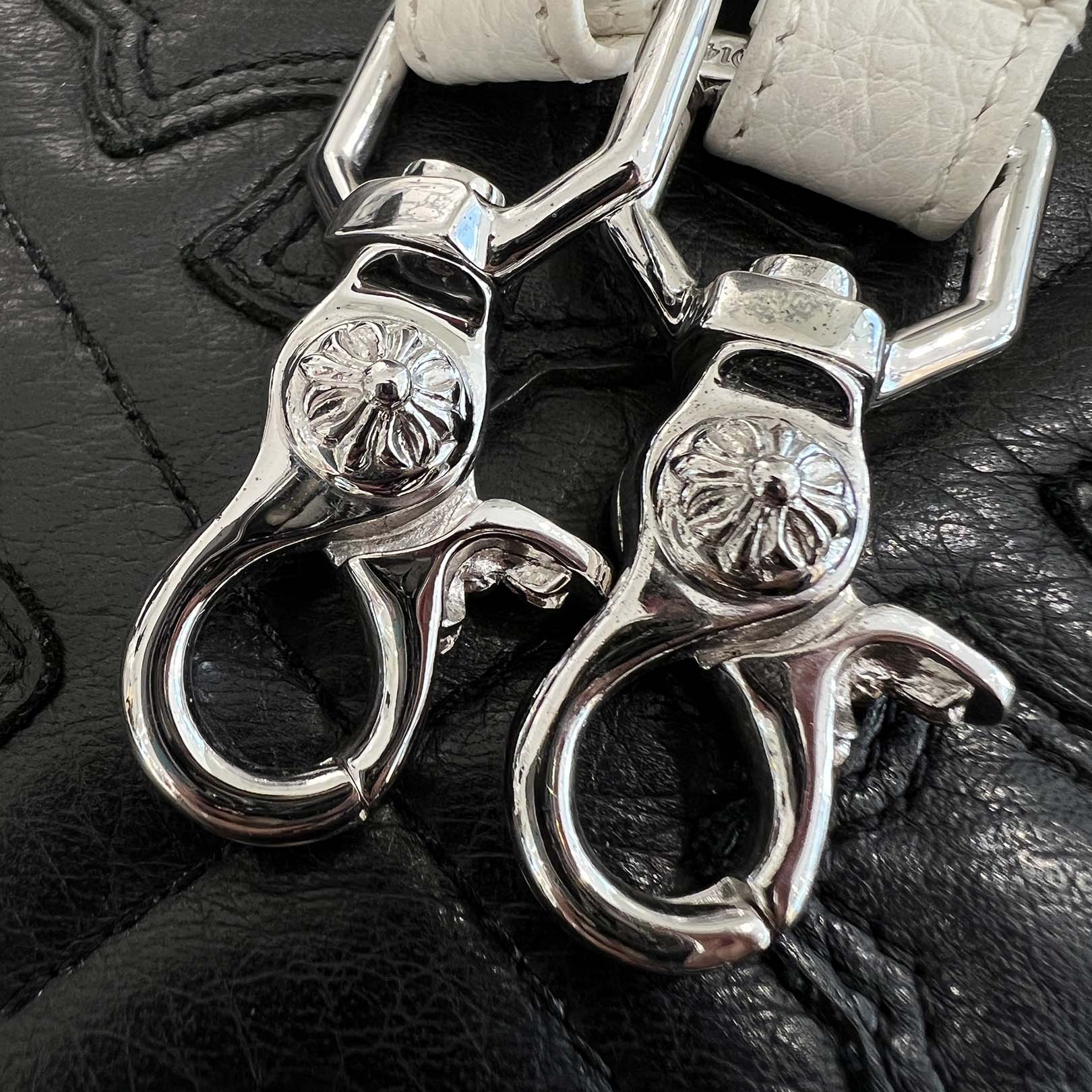 CHROME HEARTS Mini Slouch Silver Cross Leather Shoulder Bag クロムハーツ ミニ スラウチ シルバー クロス レザー ショルダーバッグ