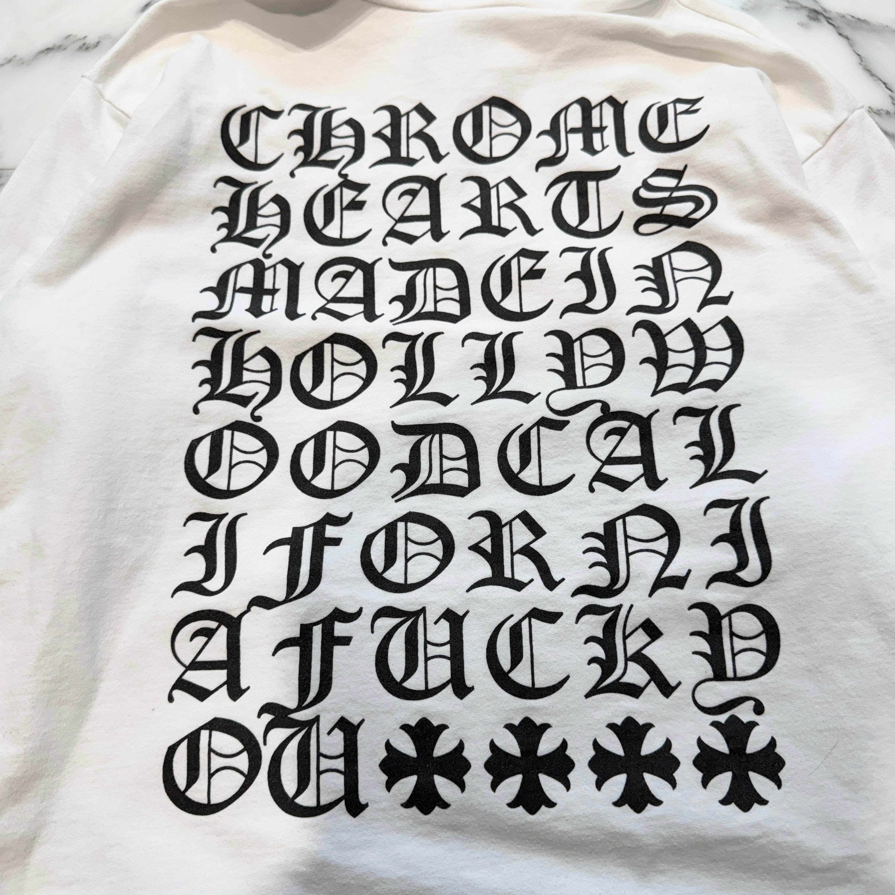 CHROME HEARTS Made In Hollywood Vertical Logo Zip Up Hoodie Size L クロムハーツ メイドインハリウッド ヴァーティカルロゴ ジップアップフーディ サイズL