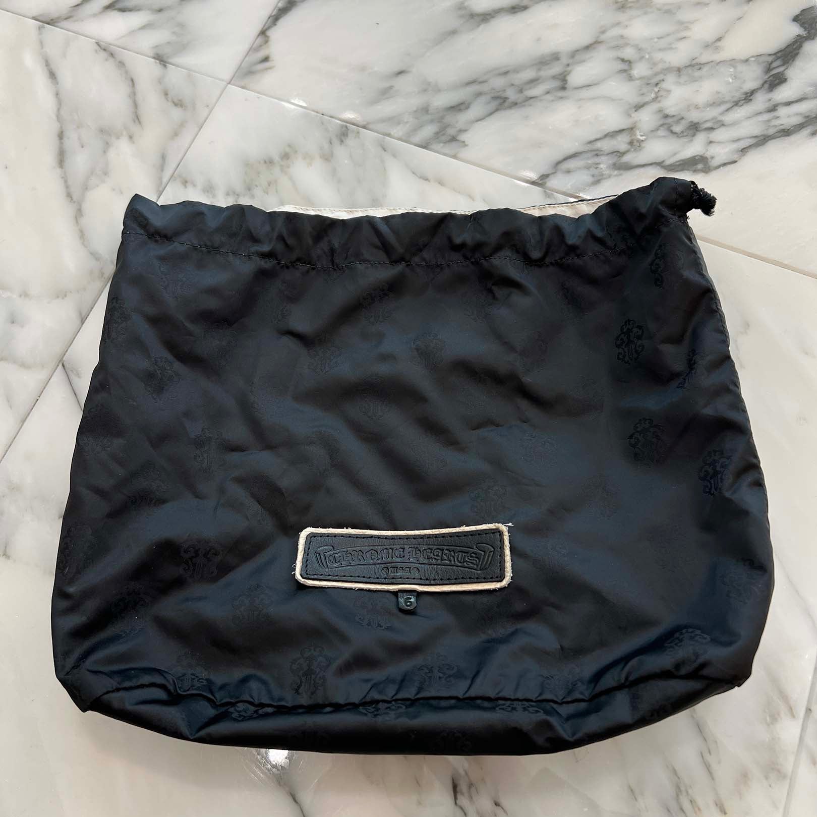 CHROME HEARTS Mini Slouch Silver Cross Leather Shoulder Bag クロムハーツ ミニ スラウチ シルバー クロス レザー ショルダーバッグ