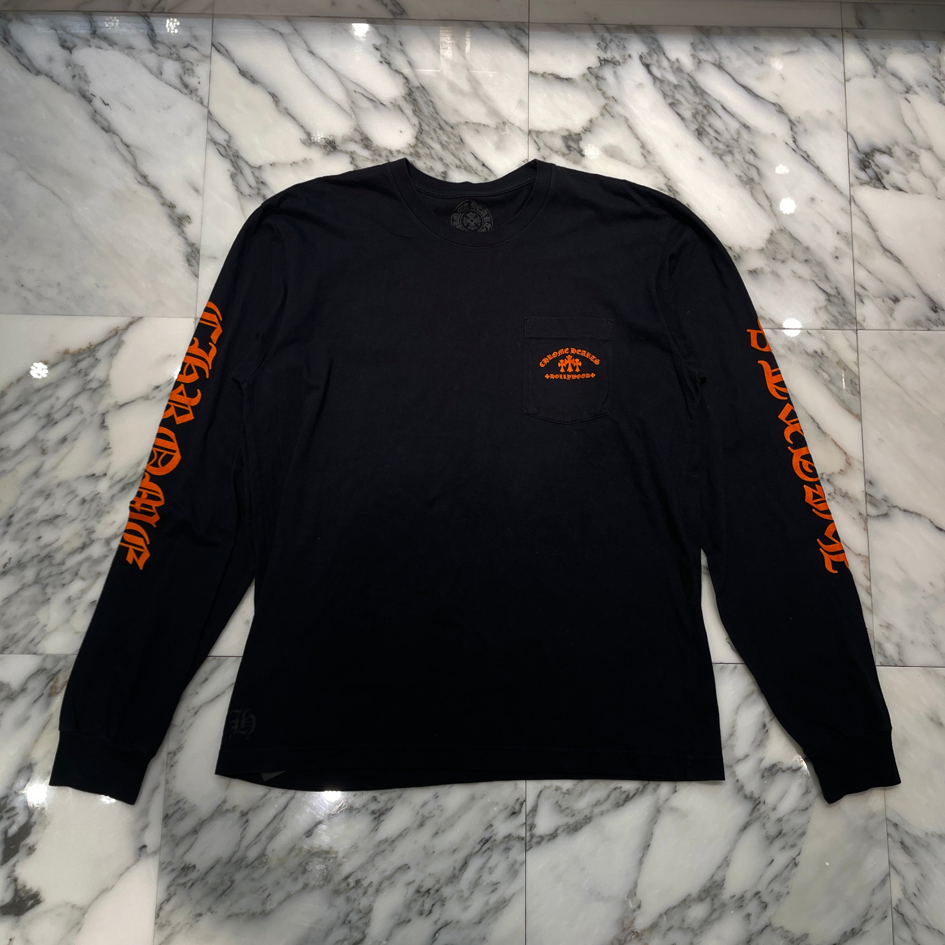 CHROME HEARTS King Taco 3 Cemetery Cross Print Long Sleeve Tee Size XL クロムハーツ キングタコ 3 セメタリークロス プリント ロングスリーブ Tシャツ サイズXL