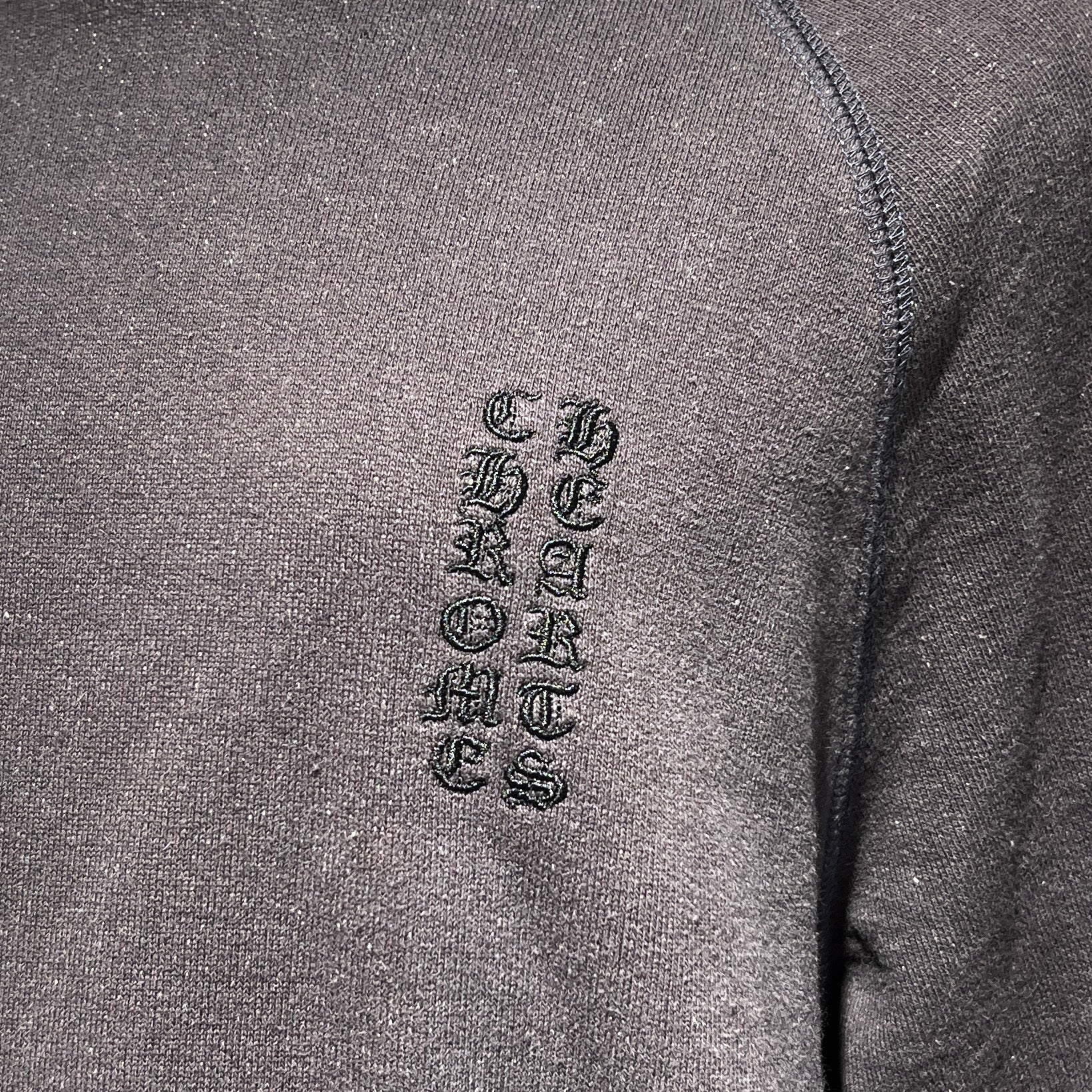 CHROME HEARTS YNOT Vertical Logo Embroidery Pullover Hoodie Size M クロムハーツ ワイノット ヴァーティカルロゴ刺繍 プルオーバーフーディ サイズM