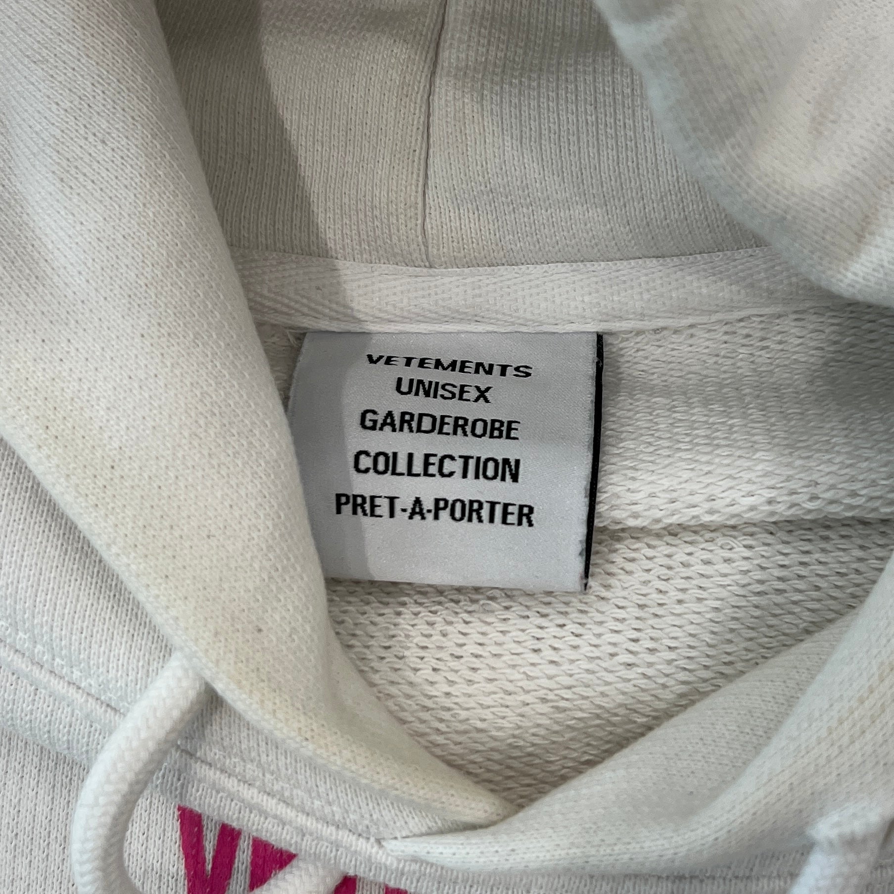 VETEMENTS 2022SS Logo Label Pullover Hoodie UE52TR380W Size S ヴェトモン ロゴラベル プルオーバーフーディー サイズS