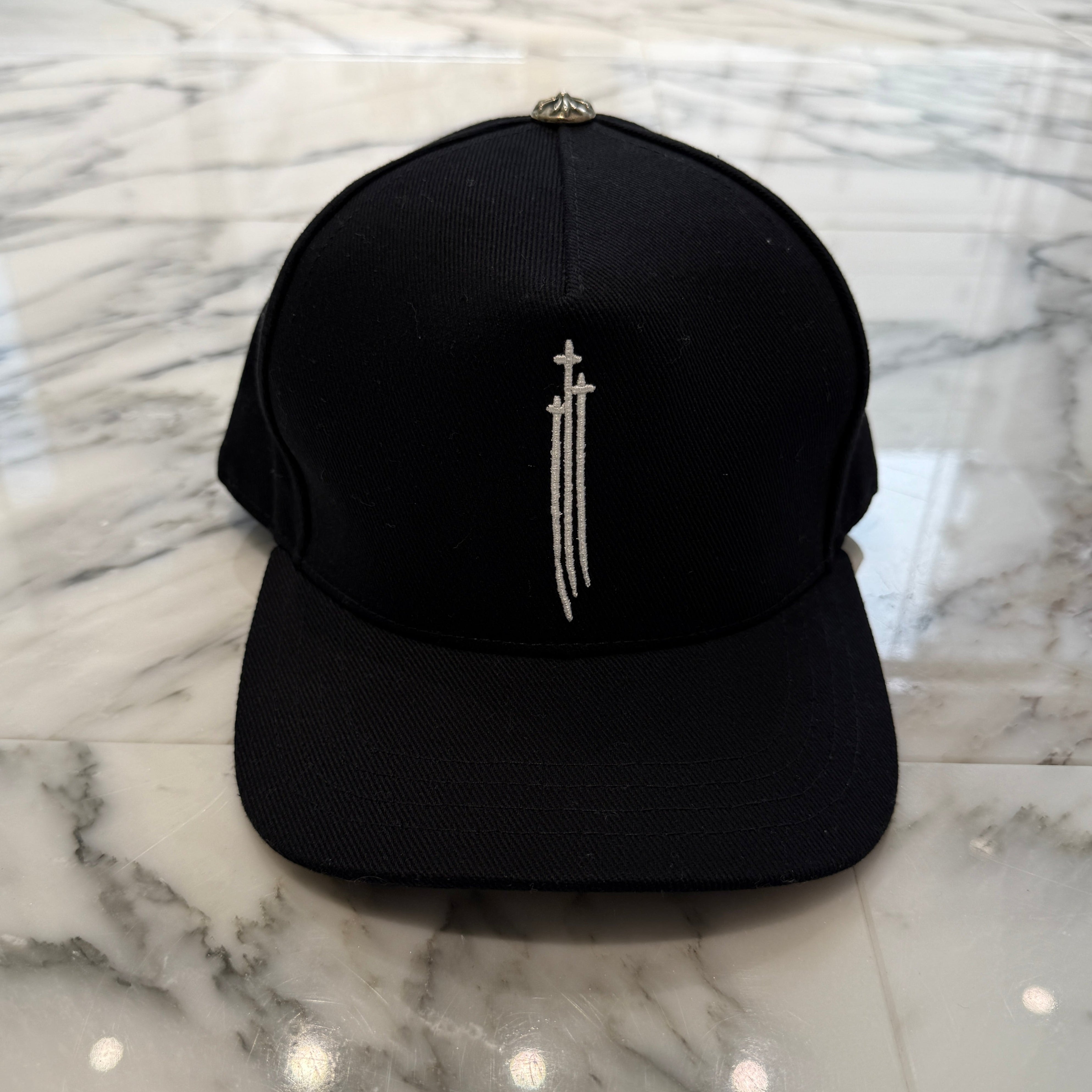 CHROME HEARTS RS3 Cross Embroidery Trucker Cap Size ONE SIZE(51-61) クロムハーツ RS3クロス刺繡 トラッカーキャップ ワンサイズ (51-61）