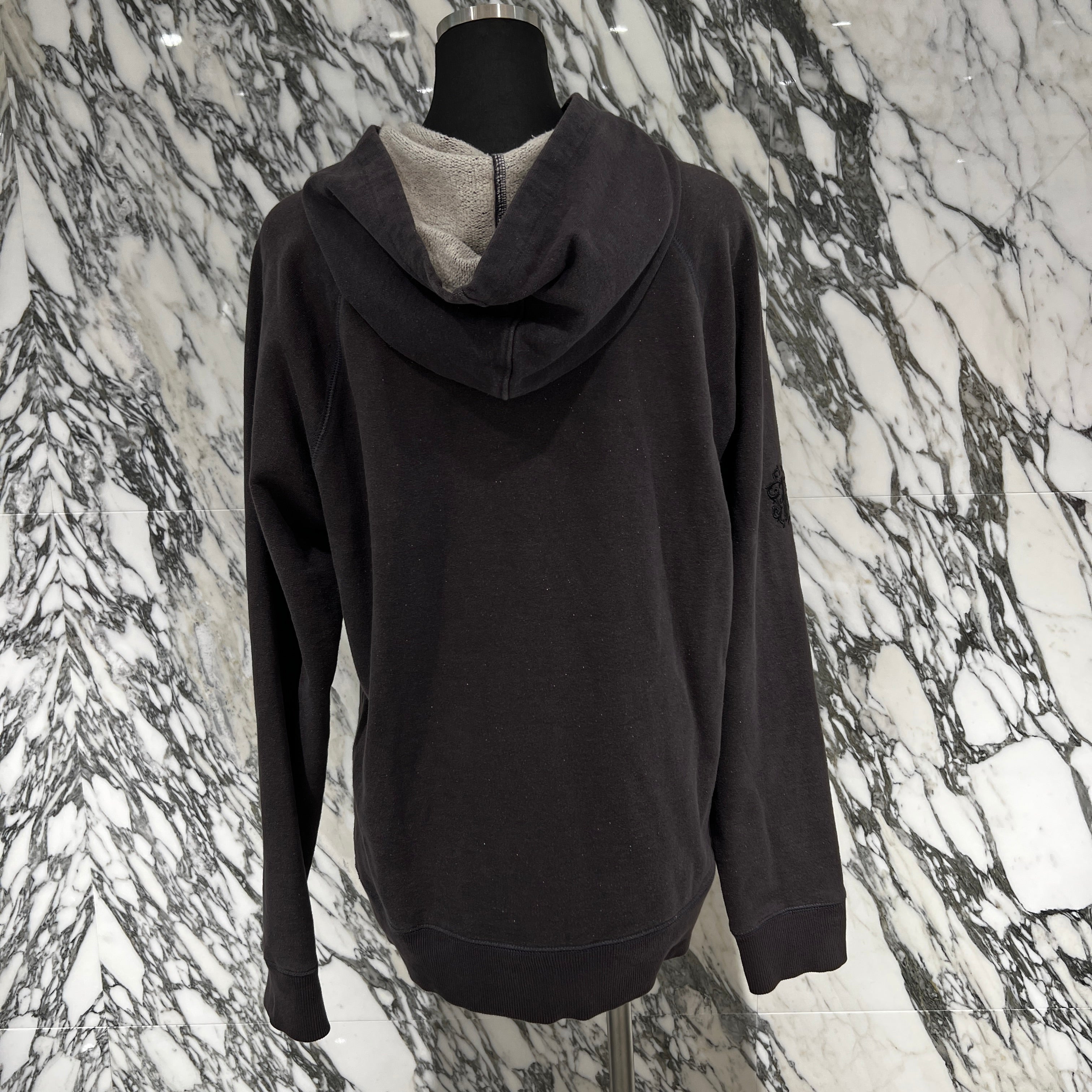 CHROME HEARTS YNOT Vertical Logo Embroidery Pullover Hoodie Size M クロムハーツ ワイノット ヴァーティカルロゴ刺繍 プルオーバーフーディ サイズM