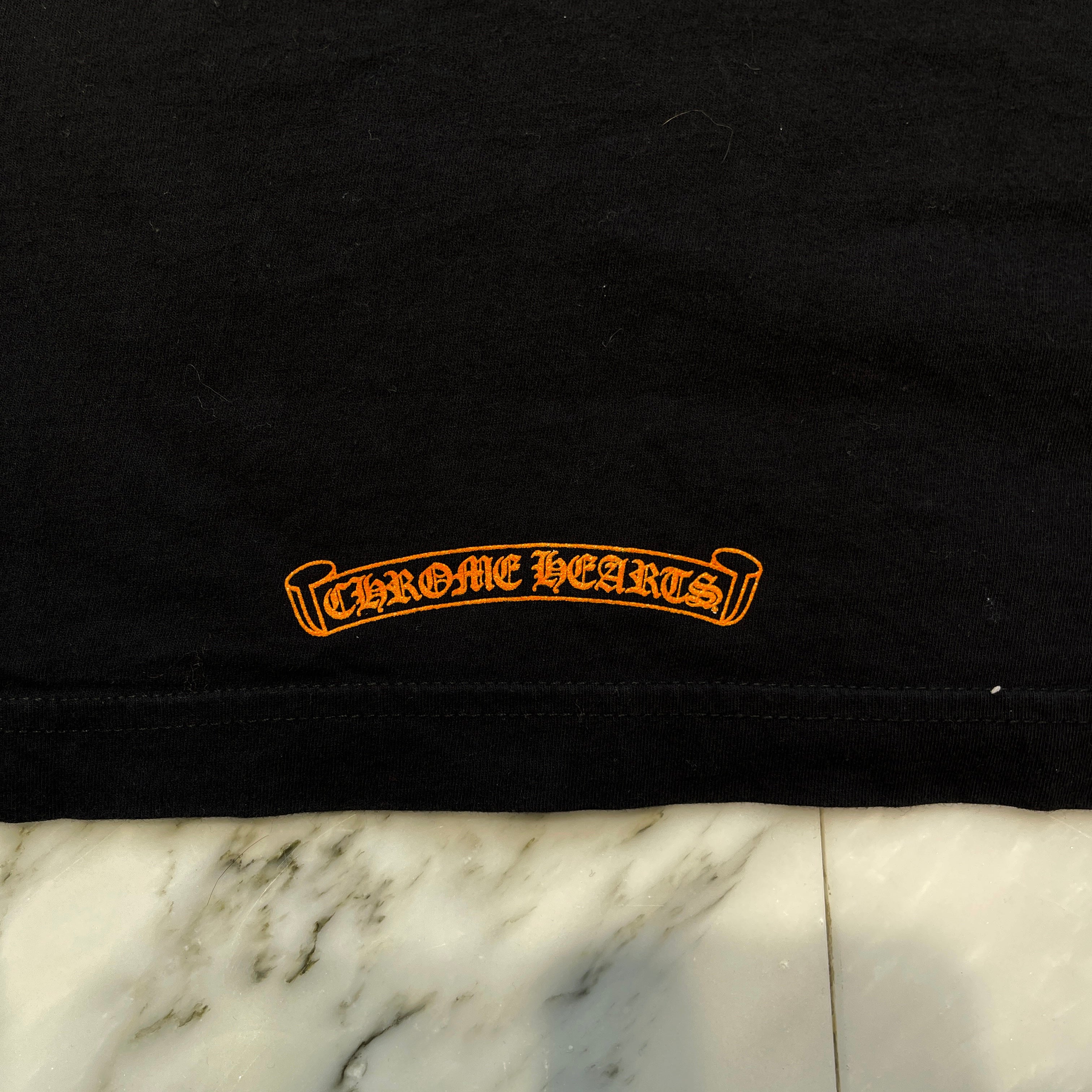 CHROME HEARTS King Taco 3 Cemetery Cross Print Long Sleeve Tee Size XL クロムハーツ キングタコ 3 セメタリークロス プリント ロングスリーブ Tシャツ サイズXL