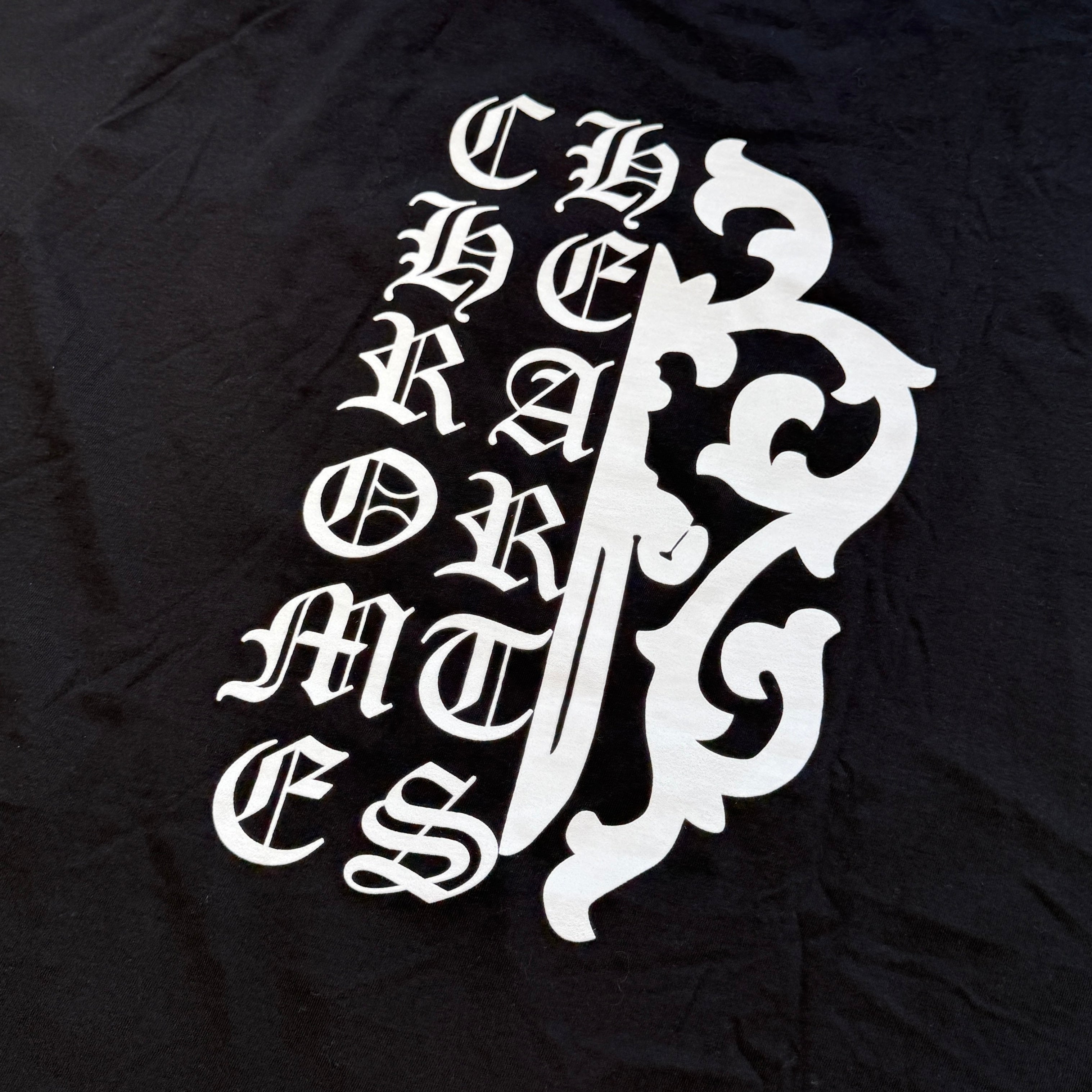 CHROME HEARTS Vertical Logo Half Vine Dagger Tee Size L クロムハーツ ヴァーティカルロゴ ハーフ ヴァインダガー Tシャツ サイズL