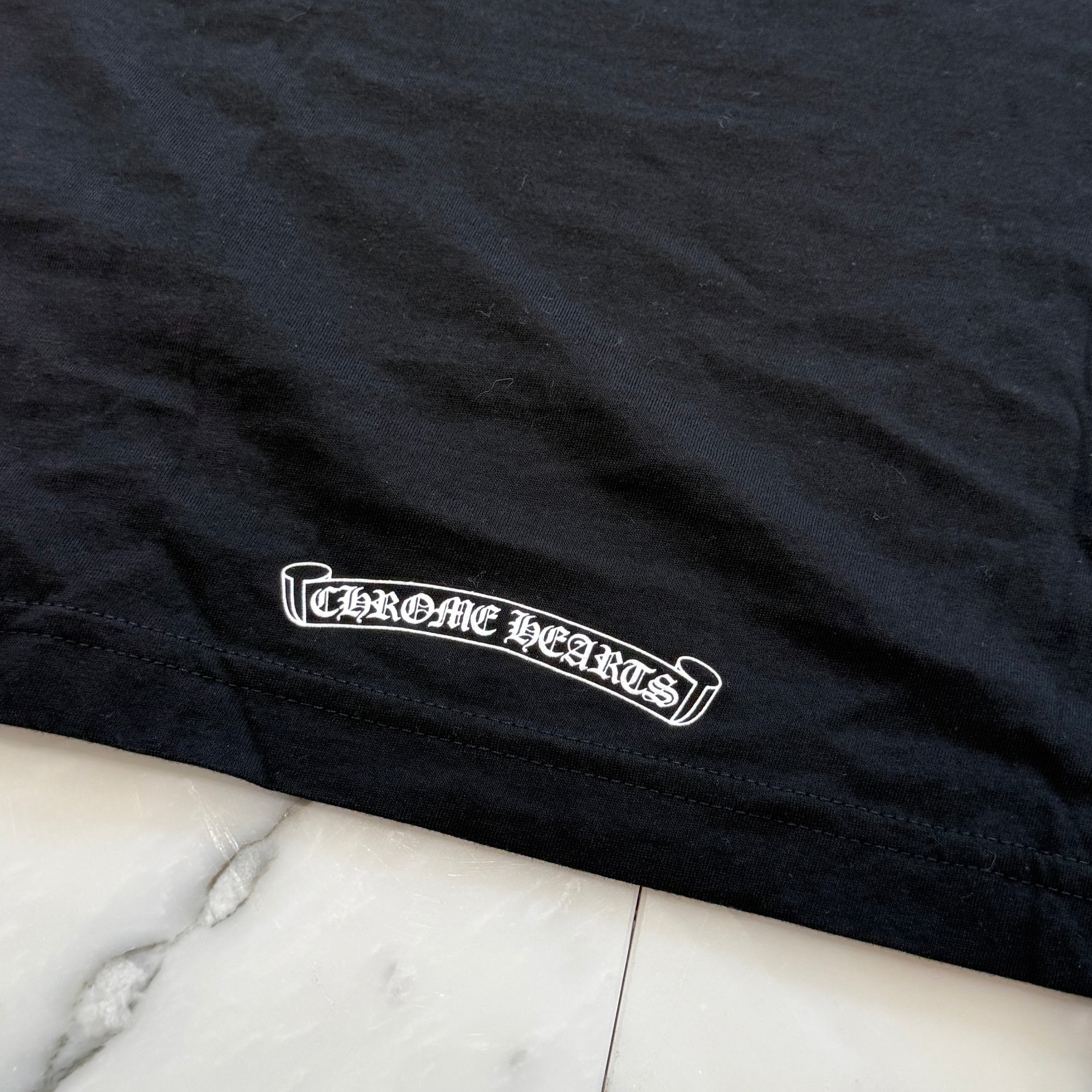 CHROME HEARTS Vertical Logo Half Vine Dagger Tee Size L クロムハーツ ヴァーティカルロゴ ハーフ ヴァインダガー Tシャツ サイズL