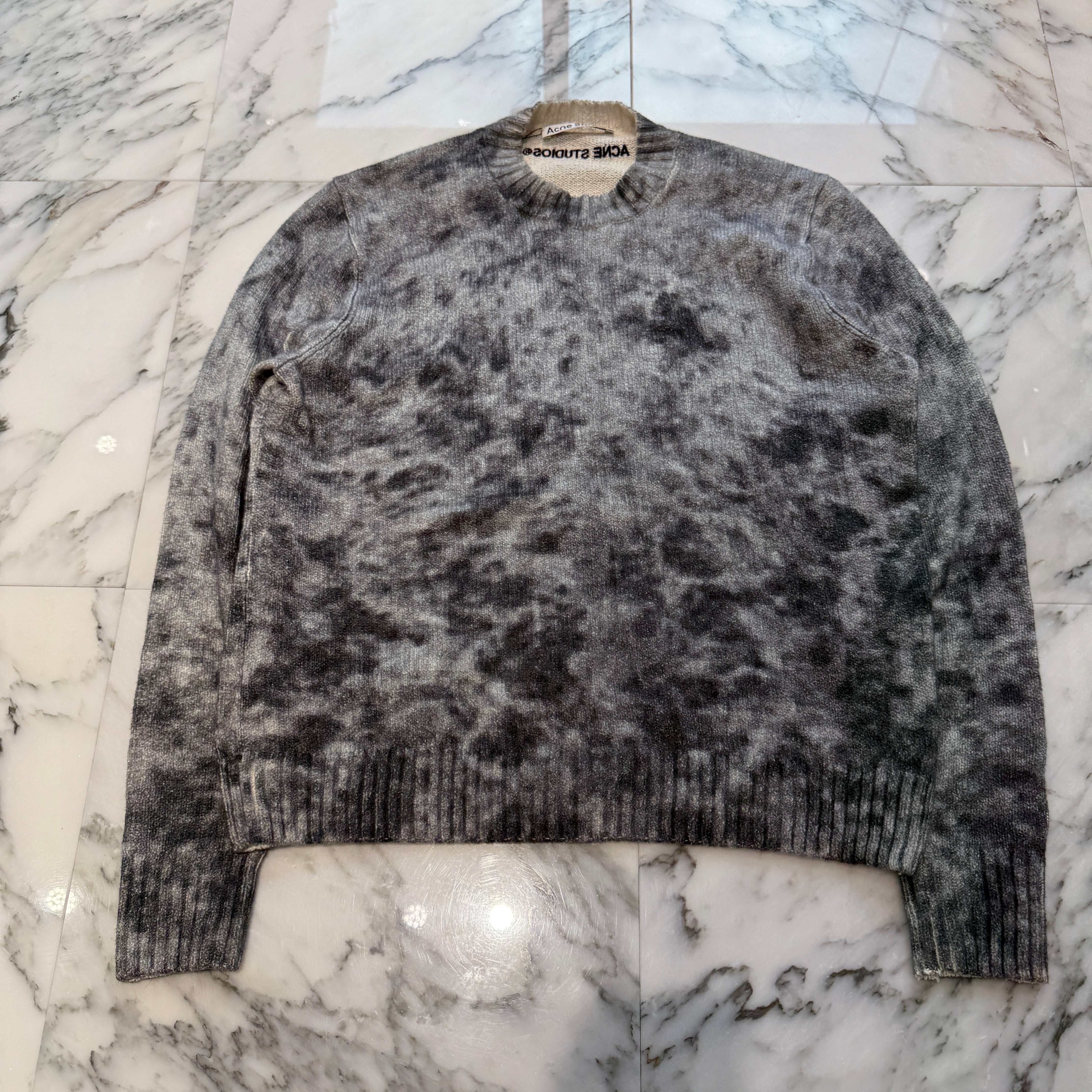 acne studios アシッド　ニット Acne Studios Jumper Acid Print Cotton Knit FN-MN-KNIT000475-B60329