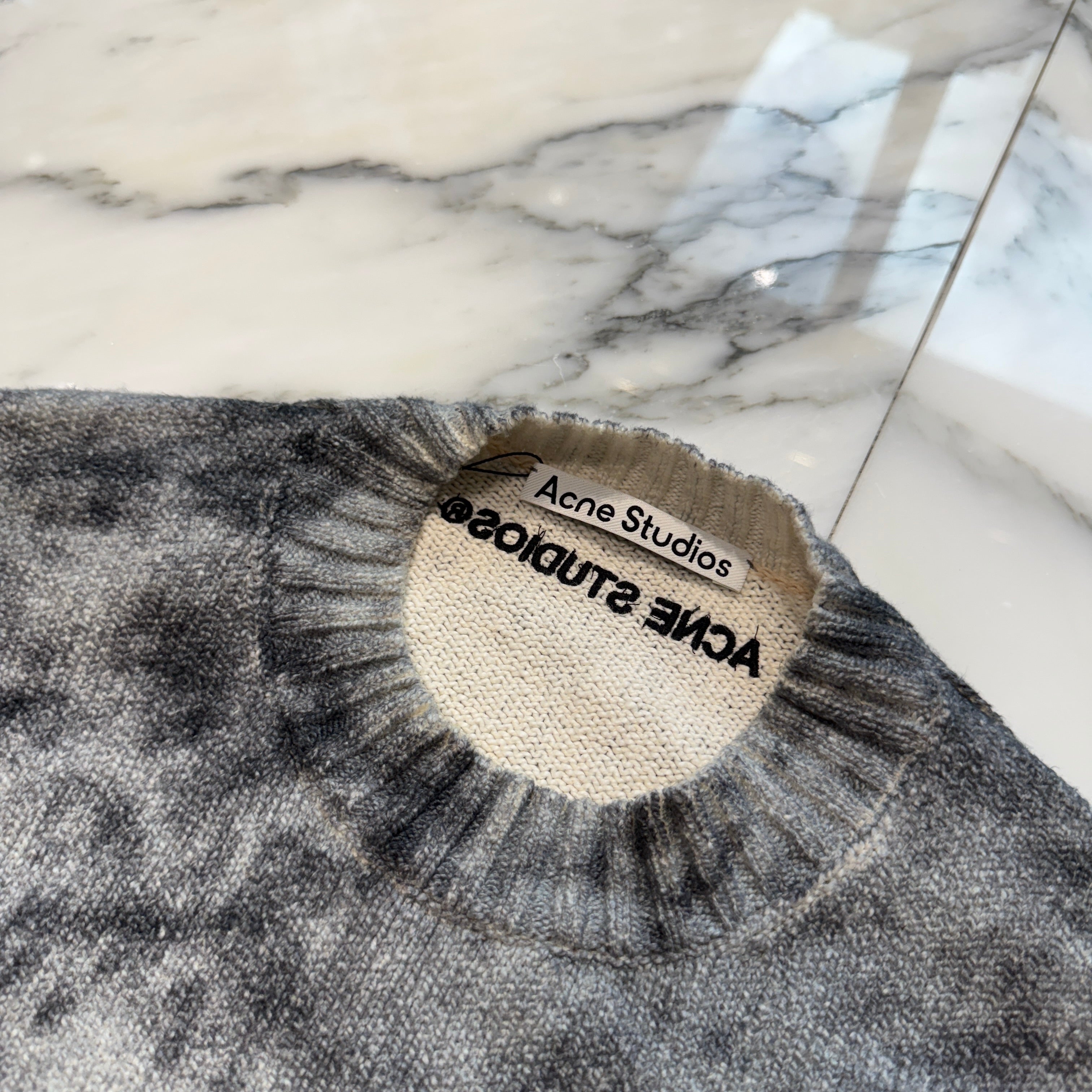 Acne Studios Jumper Acid Print Cotton Knit FN-MN-KNIT000475-B60329 Size XS アクネストゥディオズ ジャンパーアシッドプリント コットンニット サイズXS