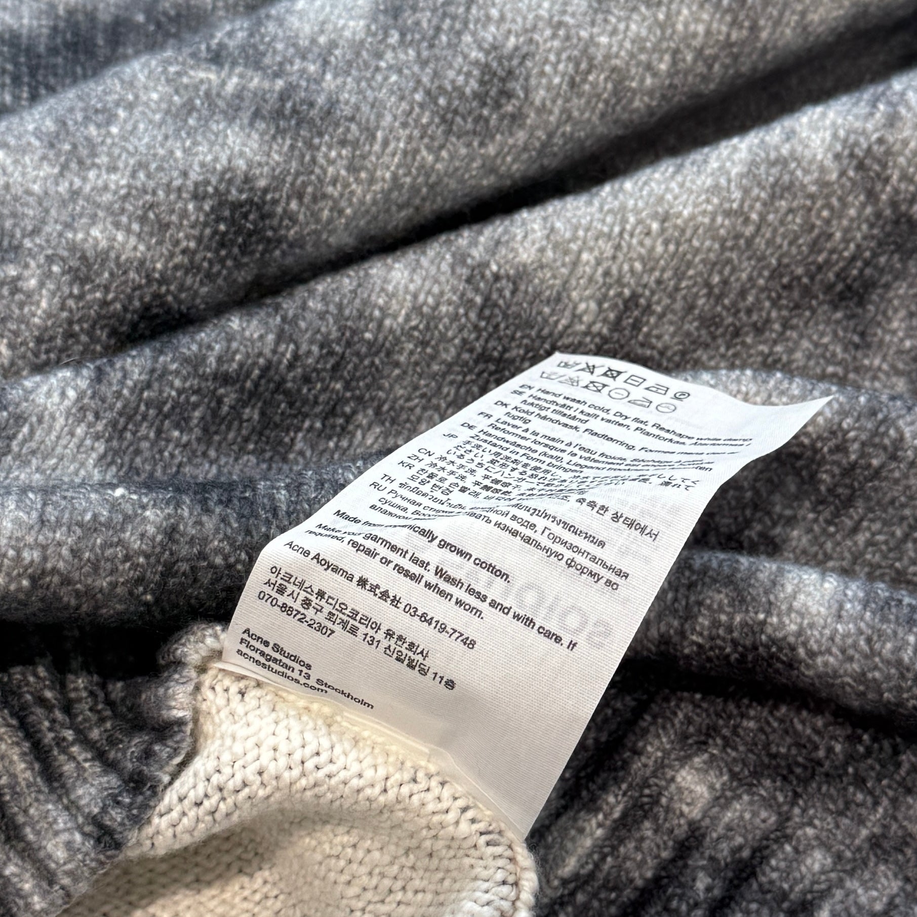 Acne Studios Jumper Acid Print Cotton Knit FN-MN-KNIT000475-B60329 Size XS アクネストゥディオズ ジャンパーアシッドプリント コットンニット サイズXS