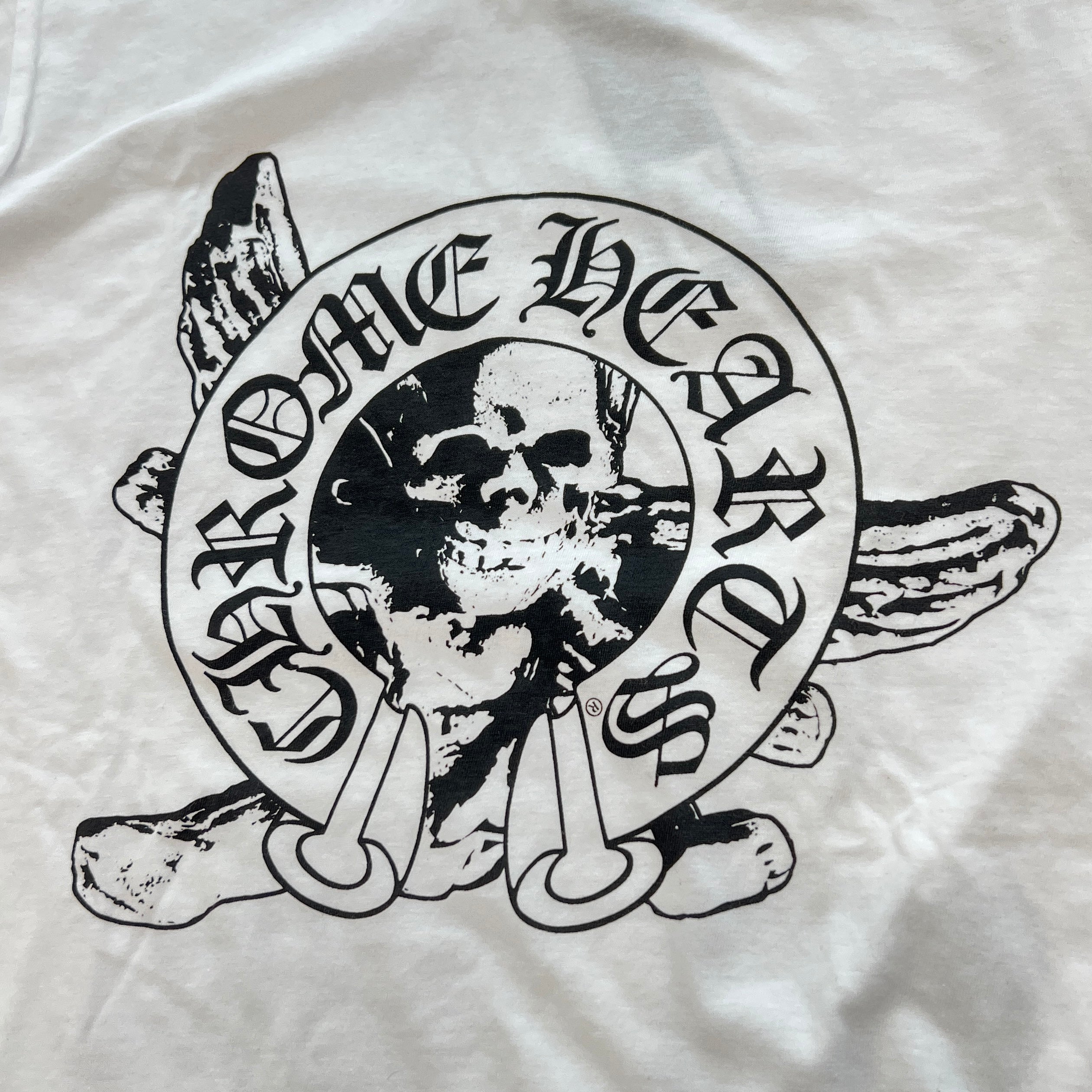 CHROME HEARTS JOE FOTI Skull Horseshoe Print Tee Size S クロムハーツ ジョーフォティ スカル ホースシュー プリント Tシャツ サイズS